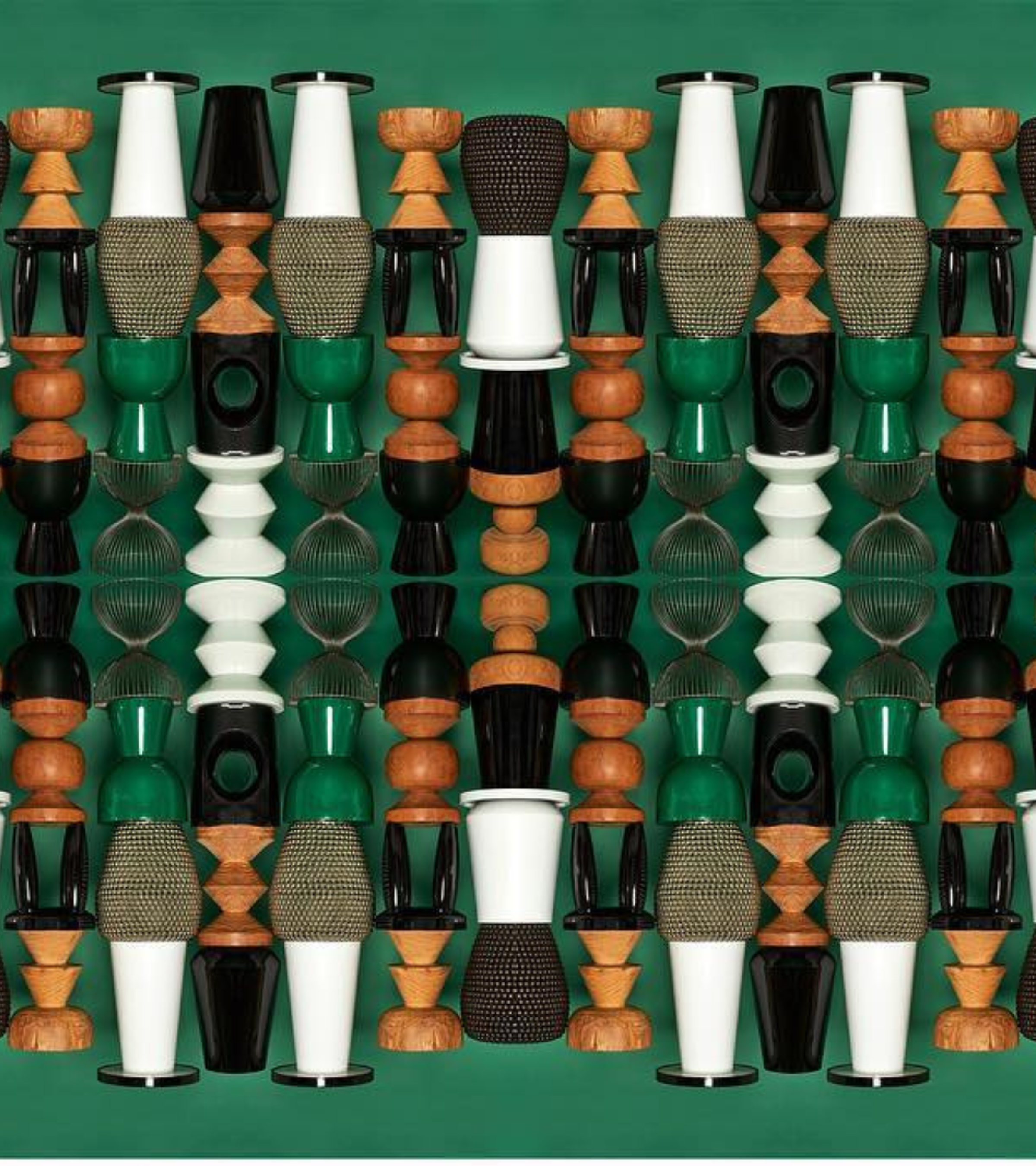 ZIG ZAG MATT white outdoor stool