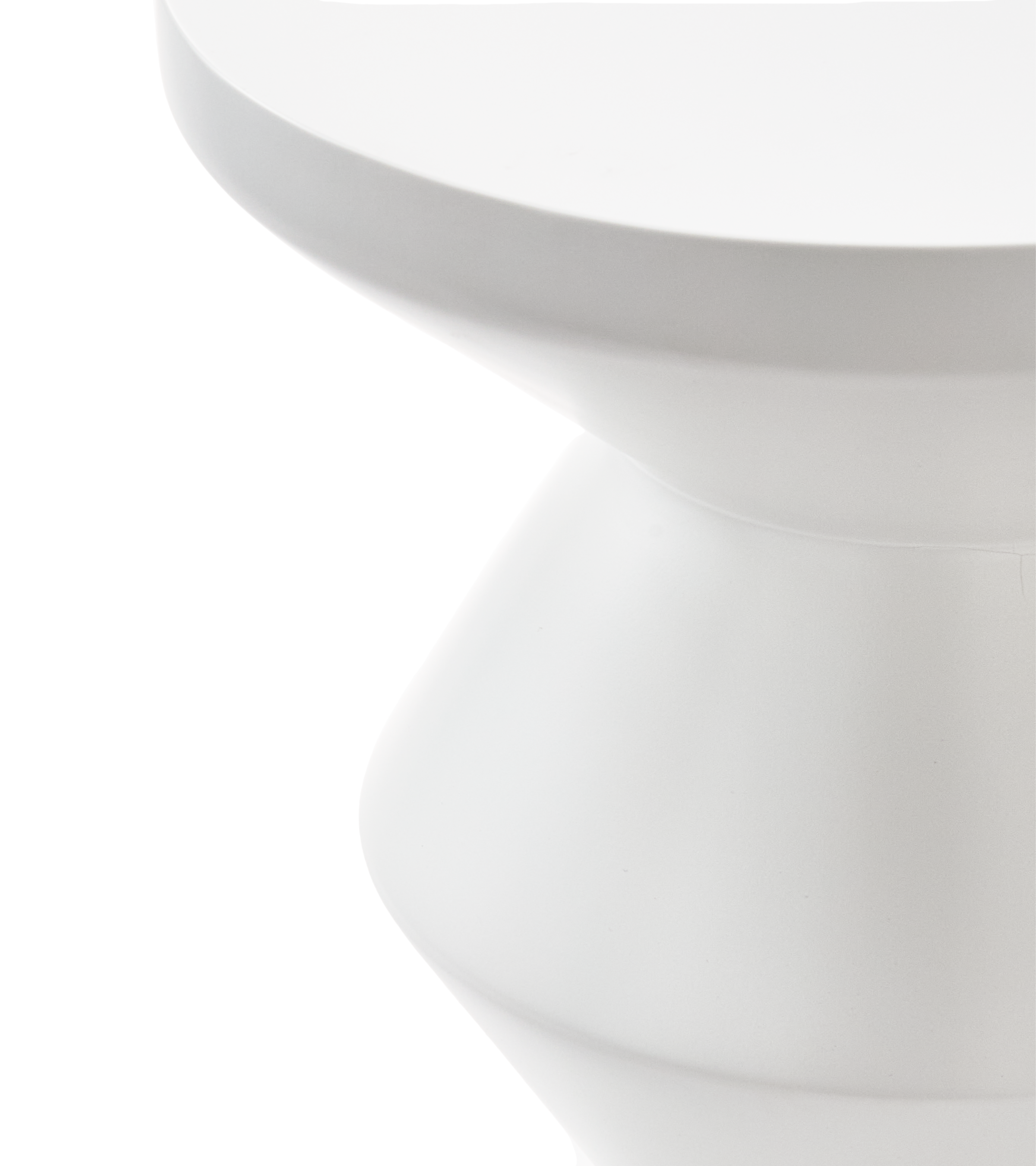 ZIG ZAG MATT white outdoor stool