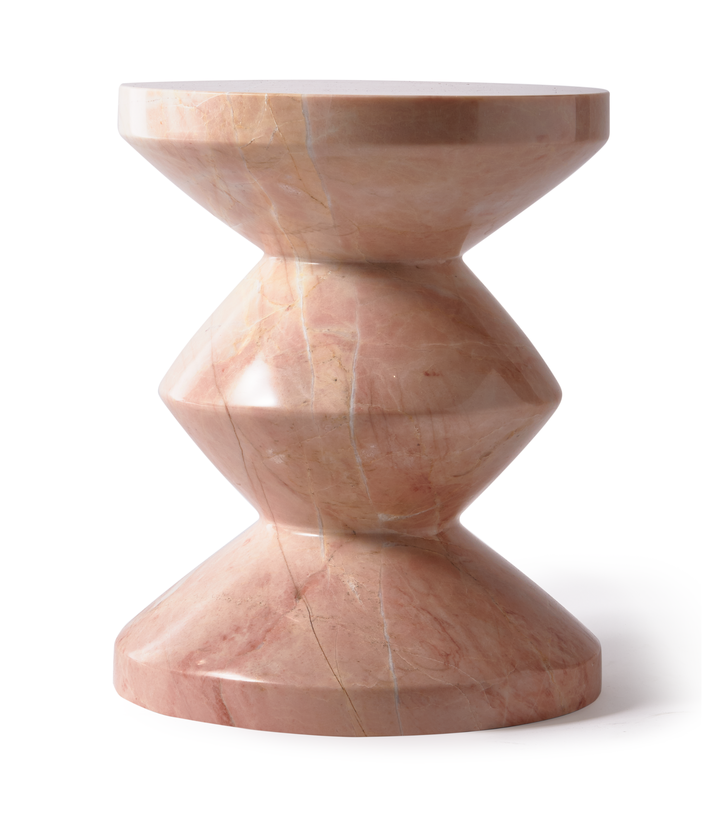 Stolička ZIG ZAG svetloružový mramor