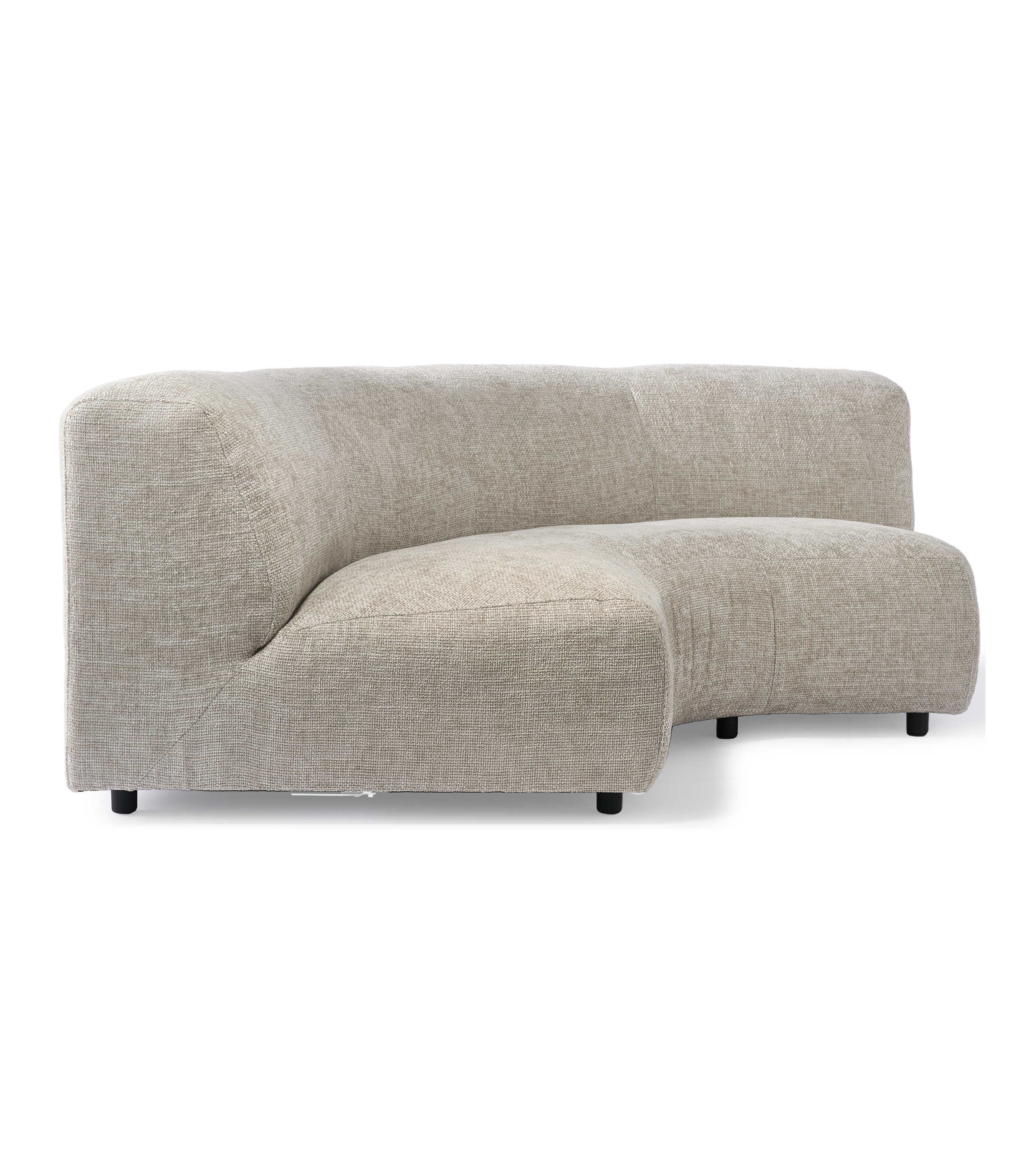 POLSPOTTEN modular sofa - large rounded corner module ecru