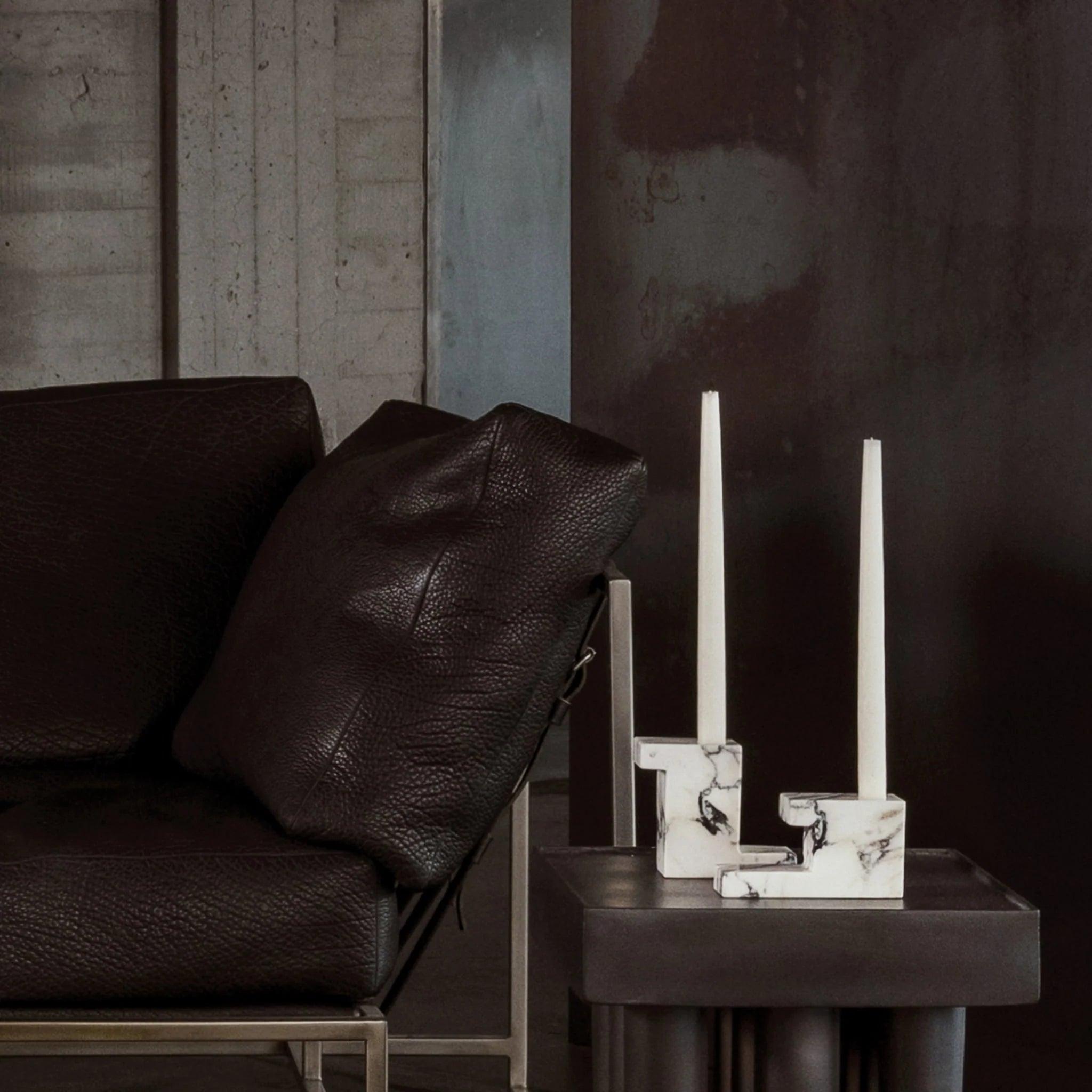 Świecznik BRICK LOW marmur 101 Copenhagen Eye on Design