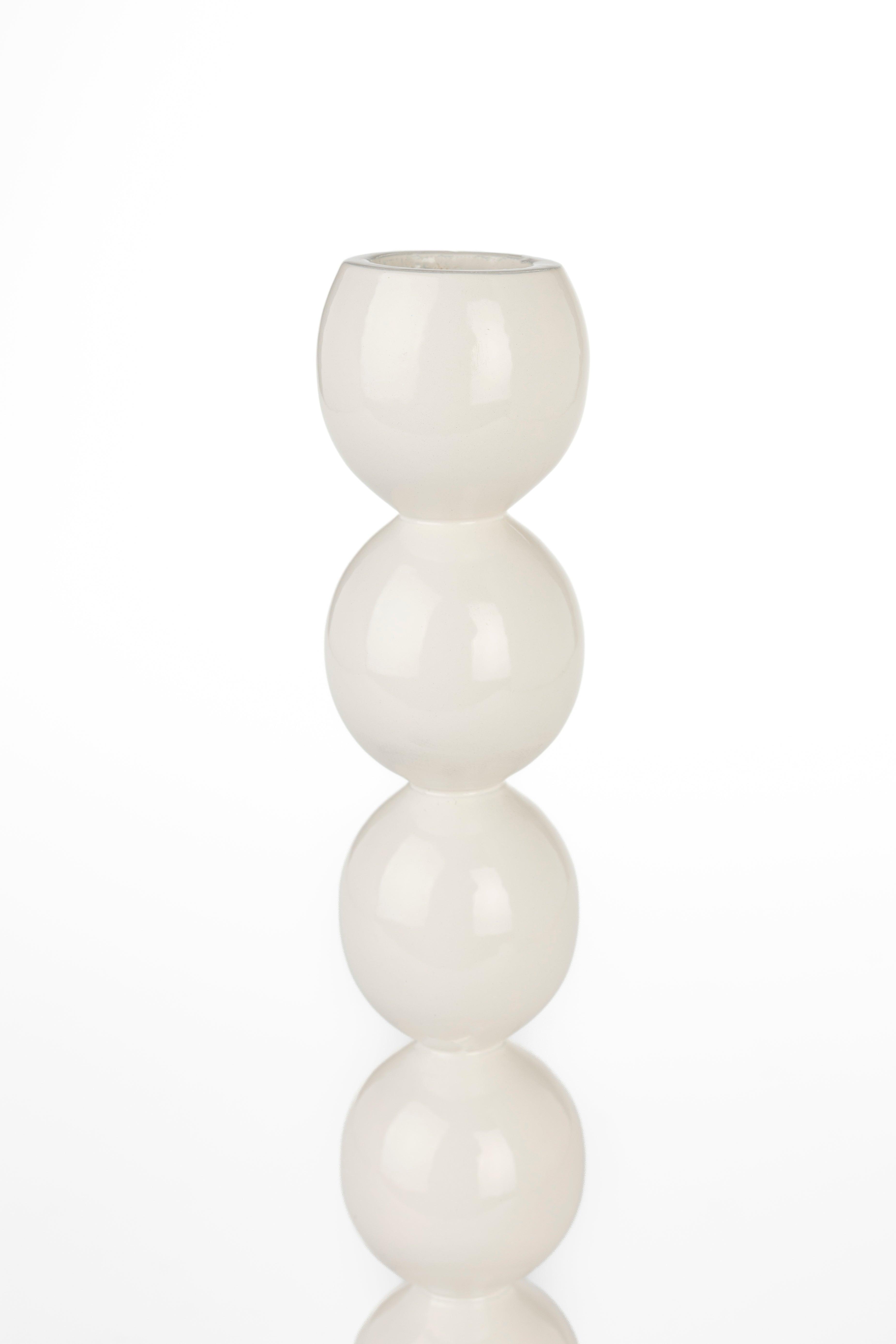 Świecznik BUBBLES ONE błyszczący beżowy Zuiver Eye on Design