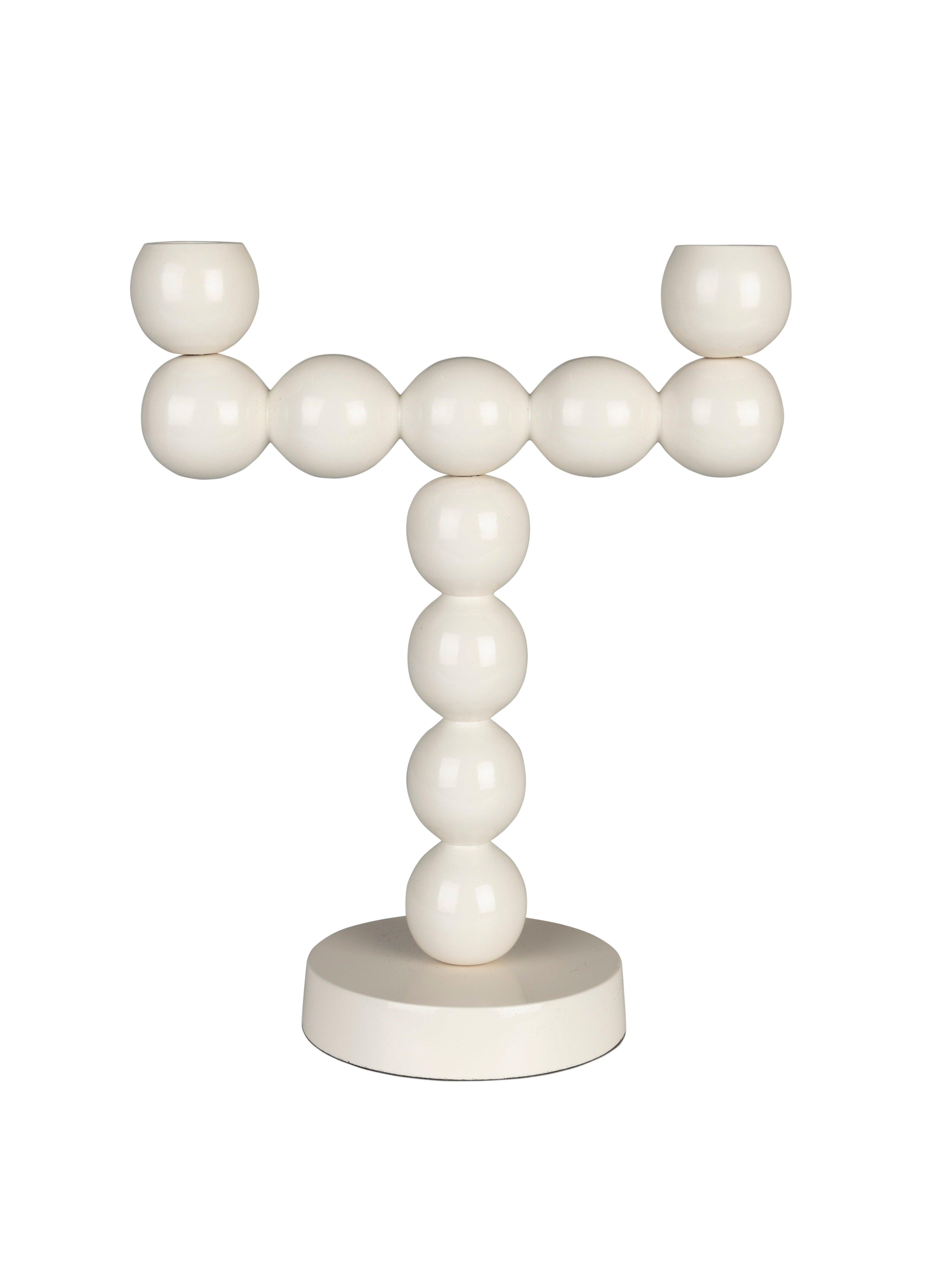 Świecznik BUBBLES TWO błyszczący beżowy Zuiver Eye on Design