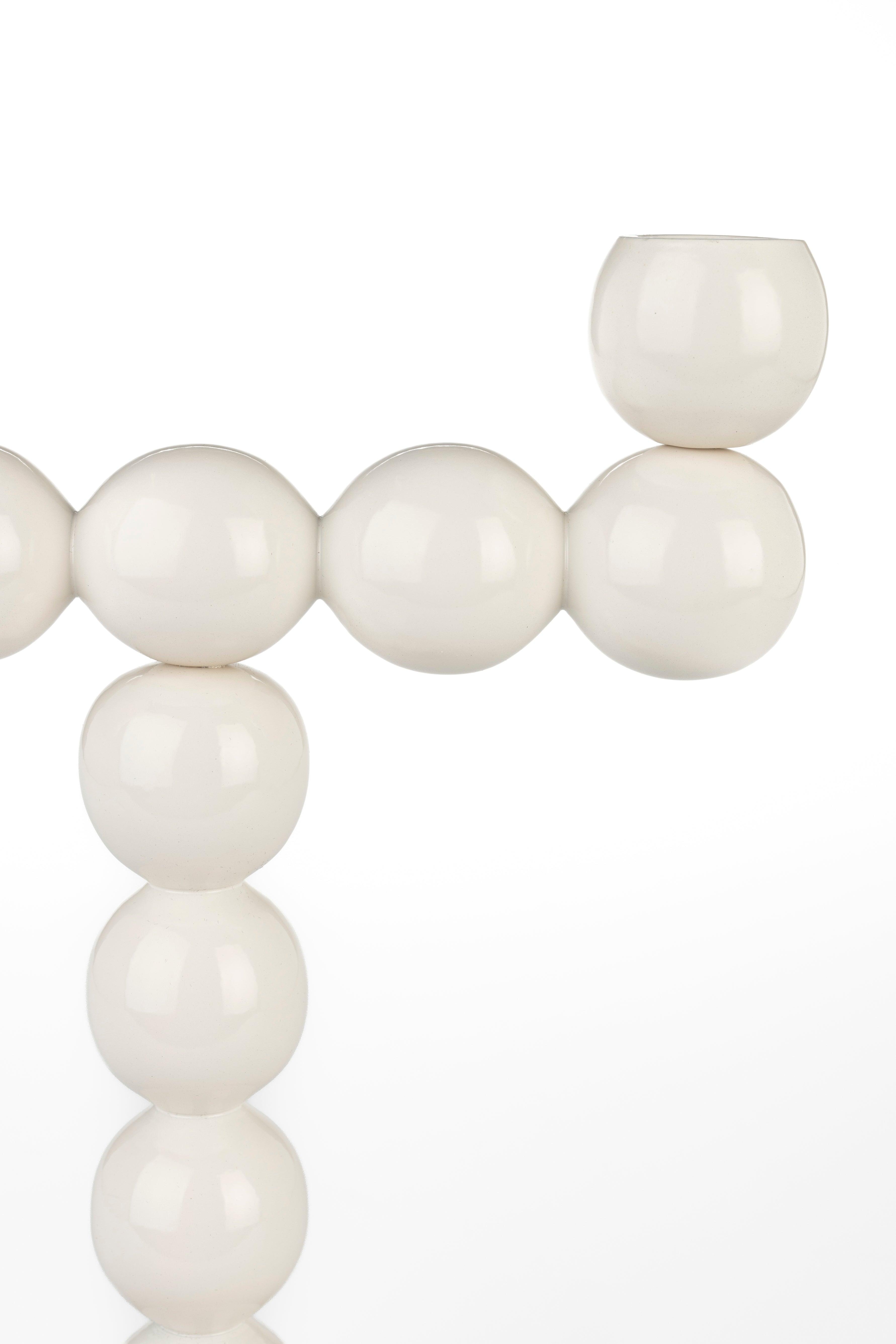 Świecznik BUBBLES TWO błyszczący beżowy Zuiver Eye on Design