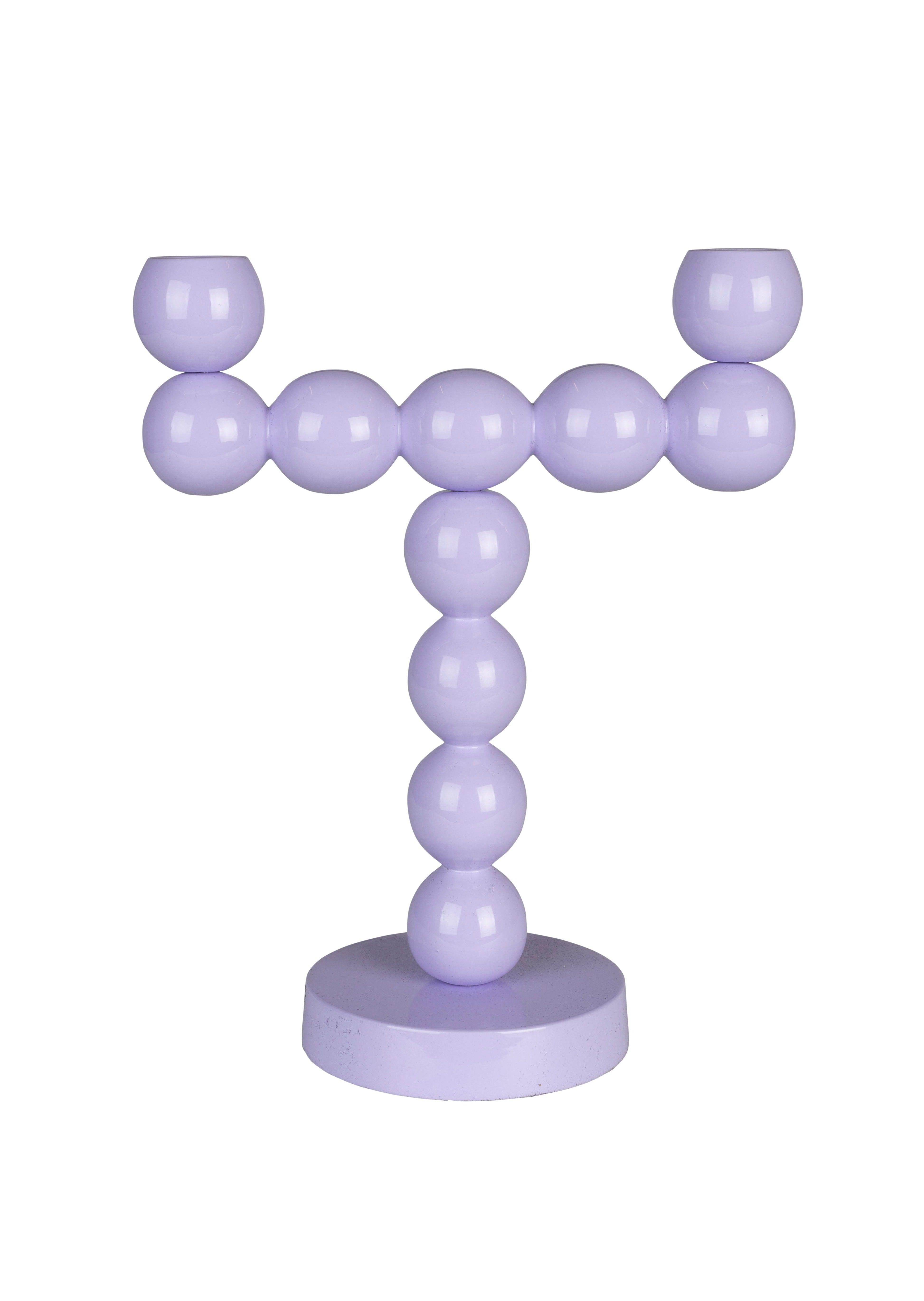 Świecznik BUBBLES TWO błyszczący liliowy Zuiver Eye on Design