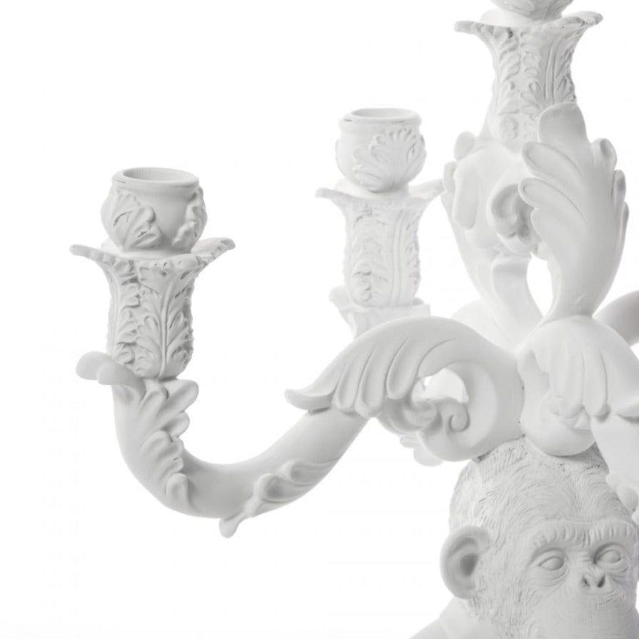 Świecznik BURLESQUE CHIMP biały Seletti Eye on Design