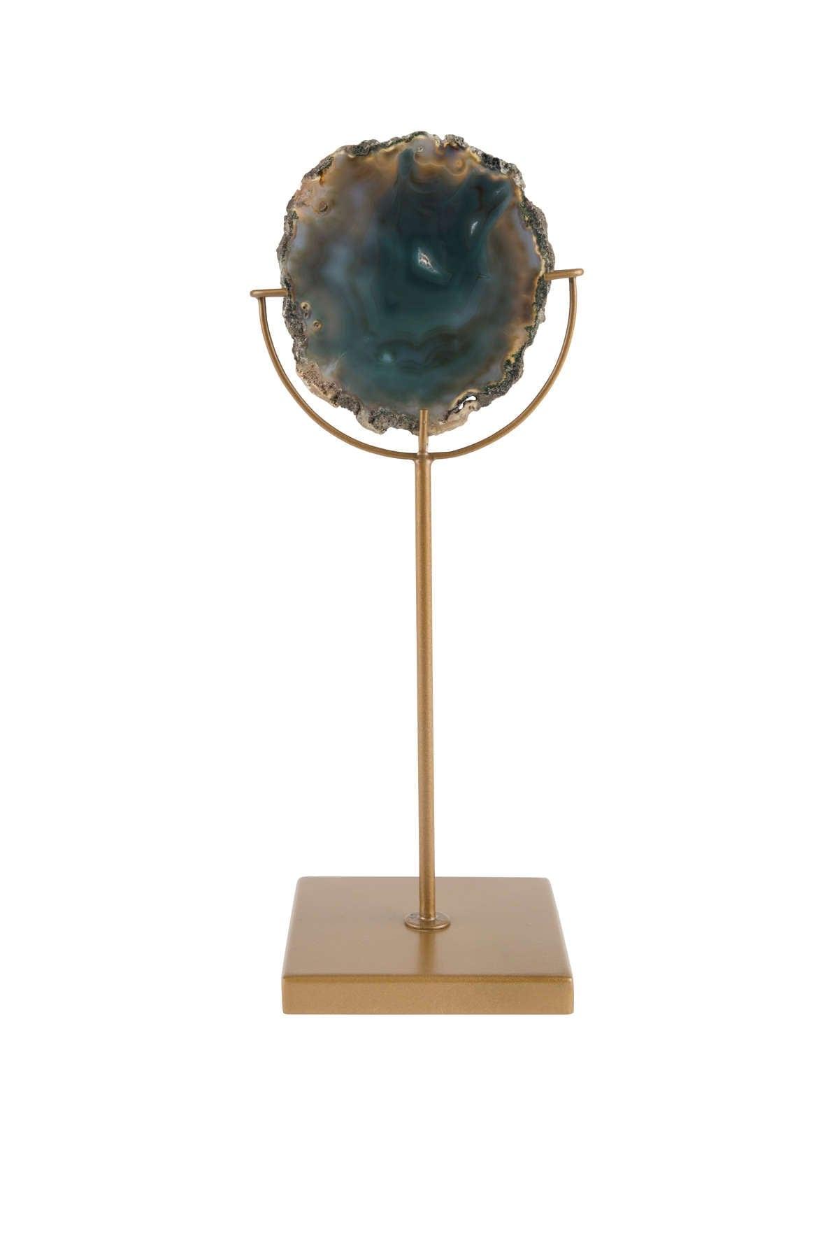 Świecznik GEM zielony agat Dutchbone Eye on Design