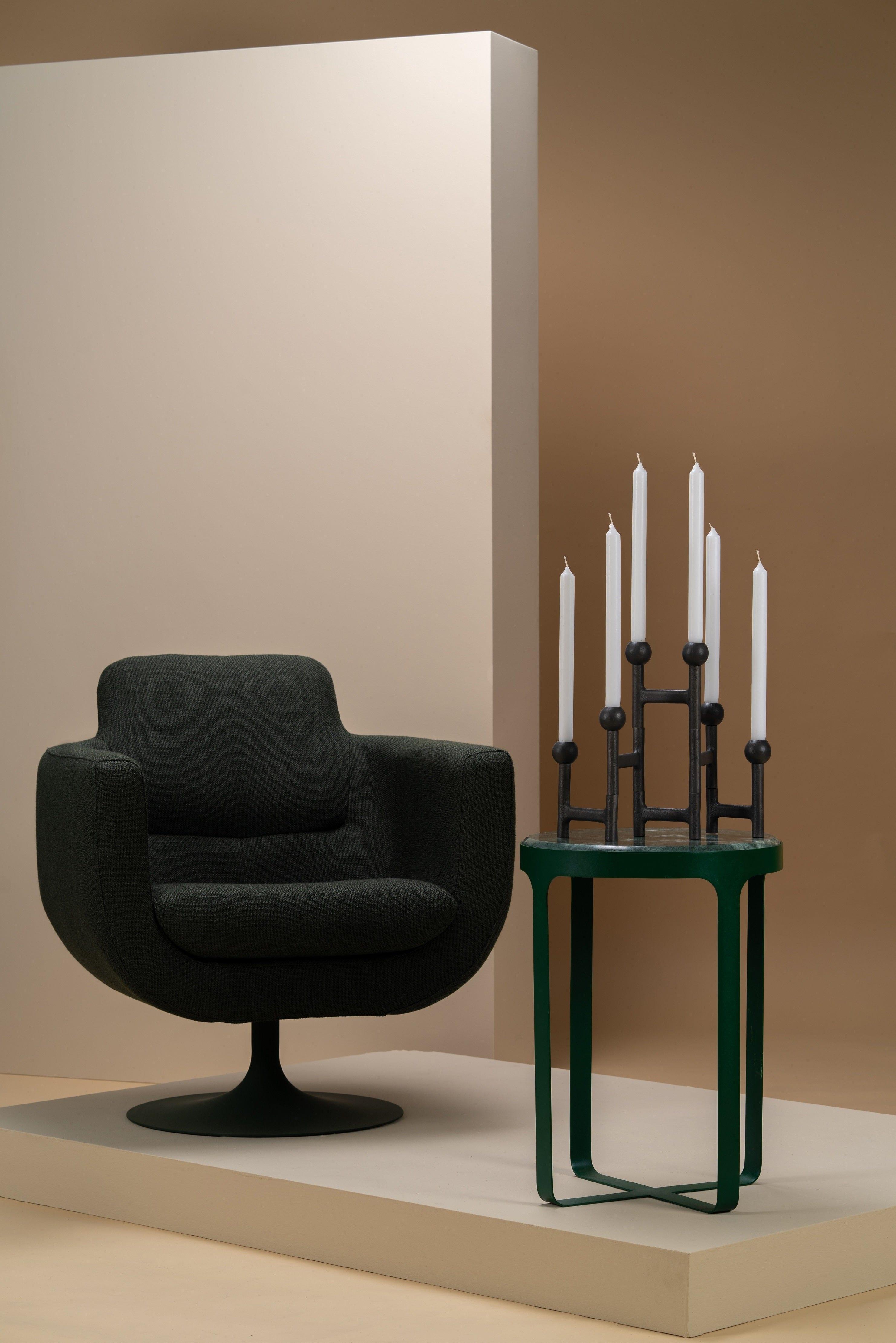 Świecznik ROUND grafitowy Pols Potten Eye on Design