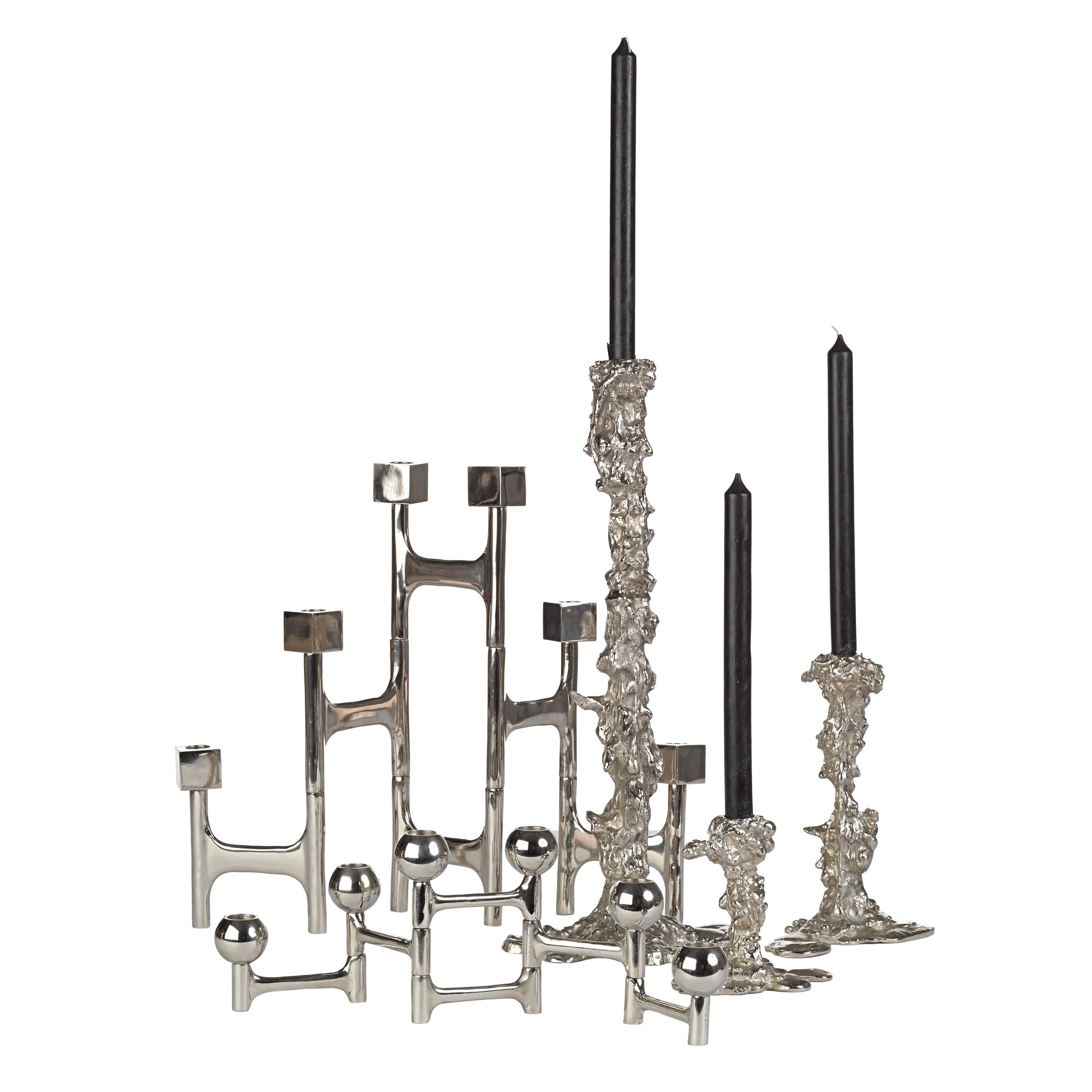 Świecznik SQUARE srebrny Pols Potten Eye on Design