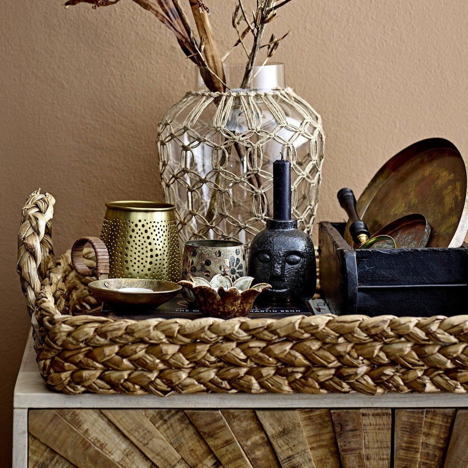 Świecznik z kamionki ELOI czarny Bloomingville Eye on Design