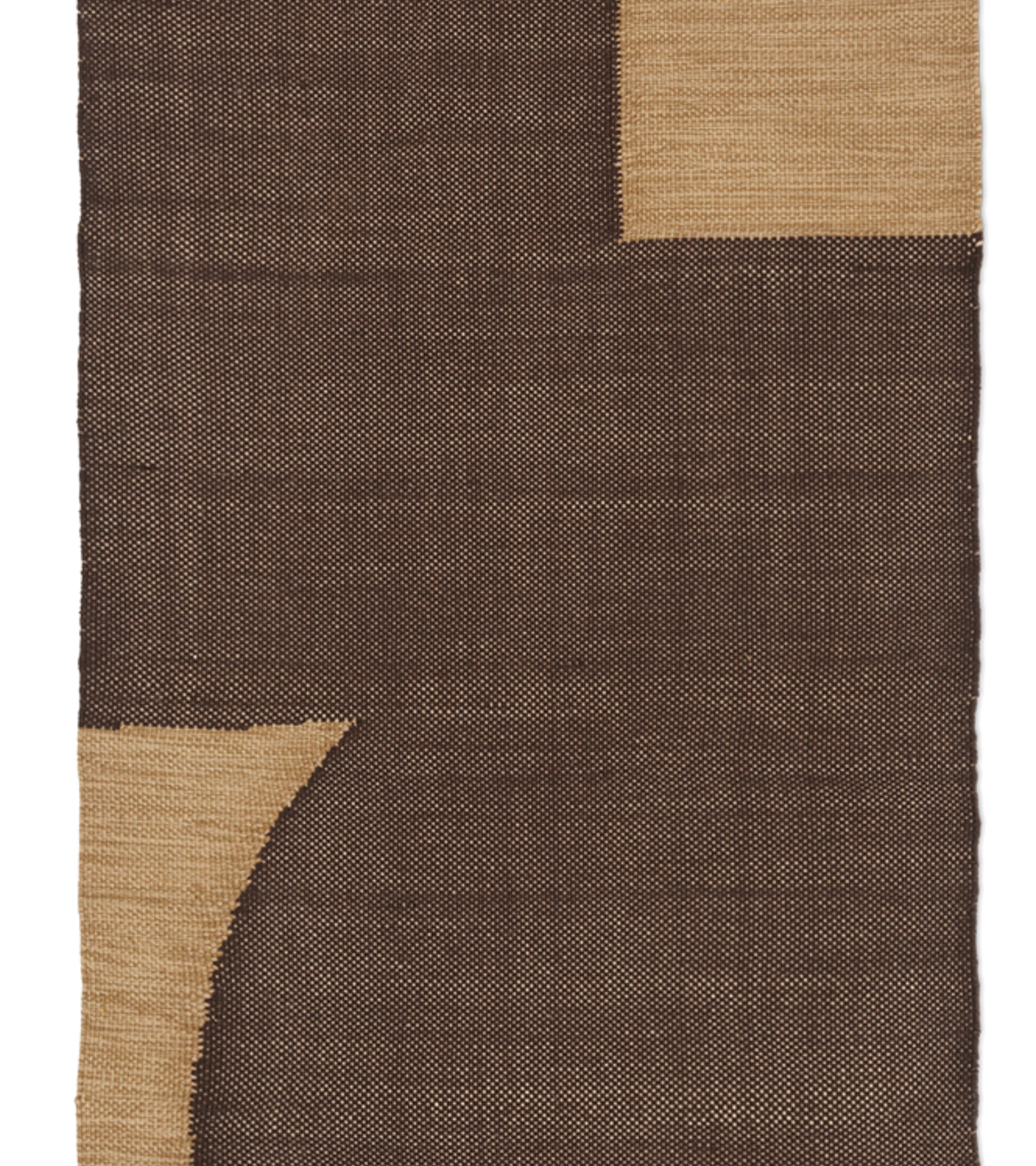 FORENE chocolate runner with beige