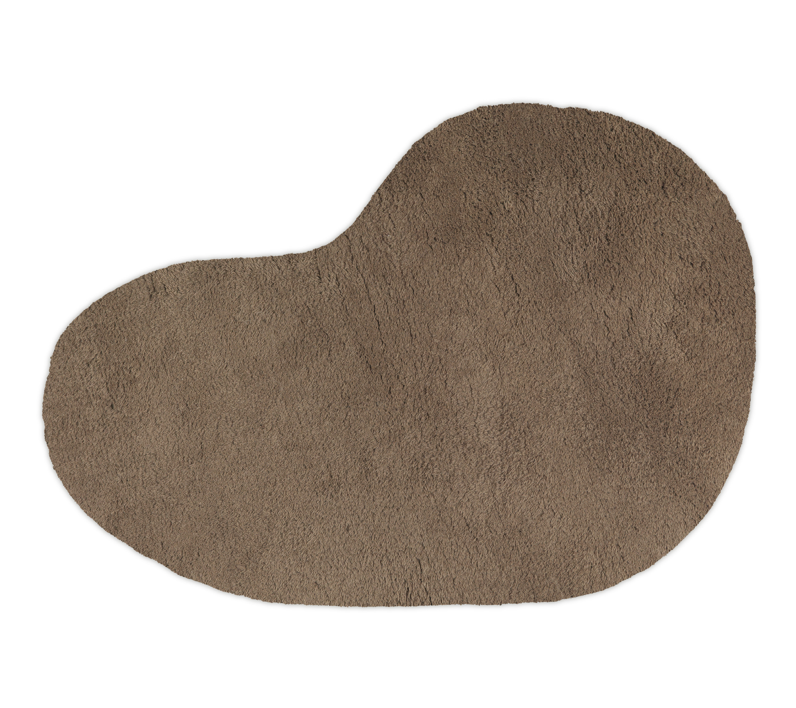 Oval rug FORMA gray-brown with long pile