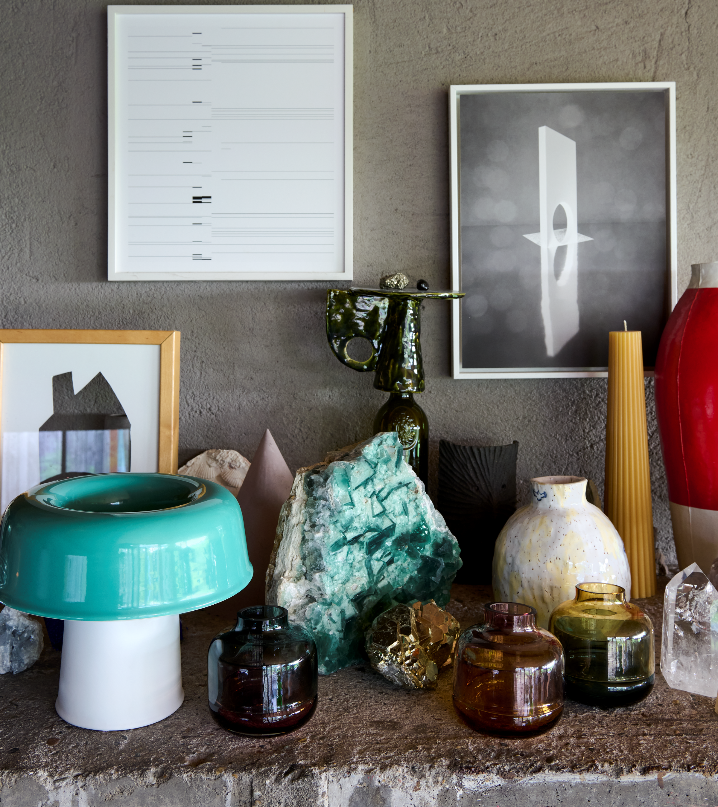 FORMY Colorful Glass Candle Holder Set