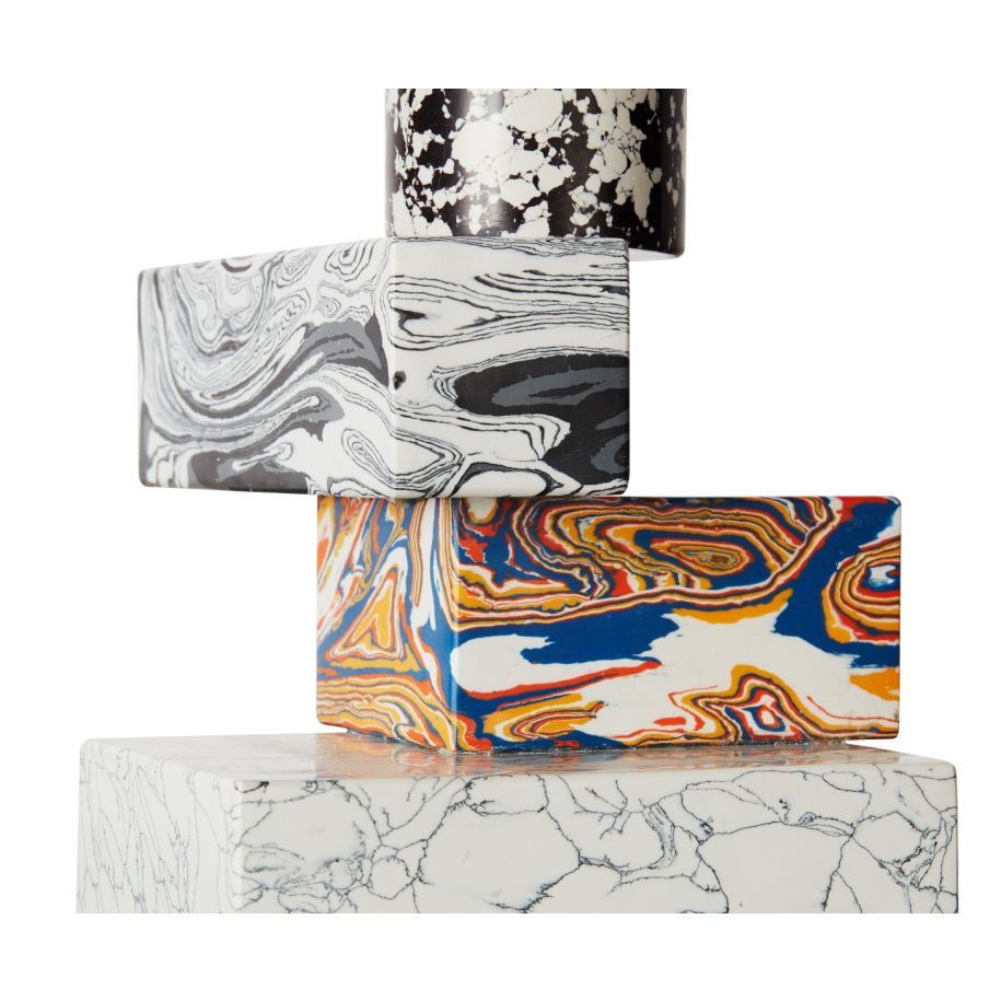 Svietnik SWIRL viacfarebný mramor