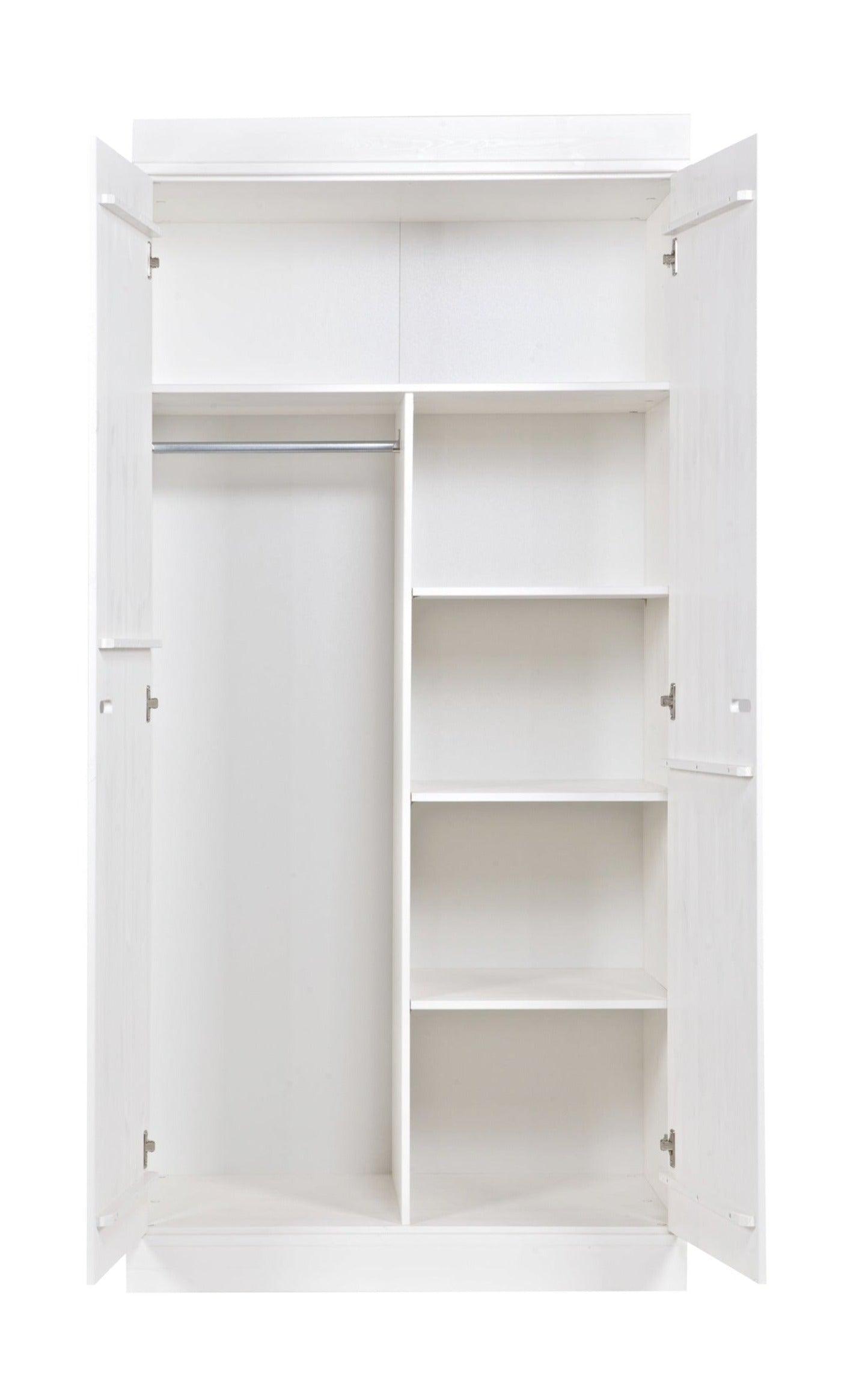 Szafa 2-drzwiowa CONNECT biały Woood z półkami Eye on Design