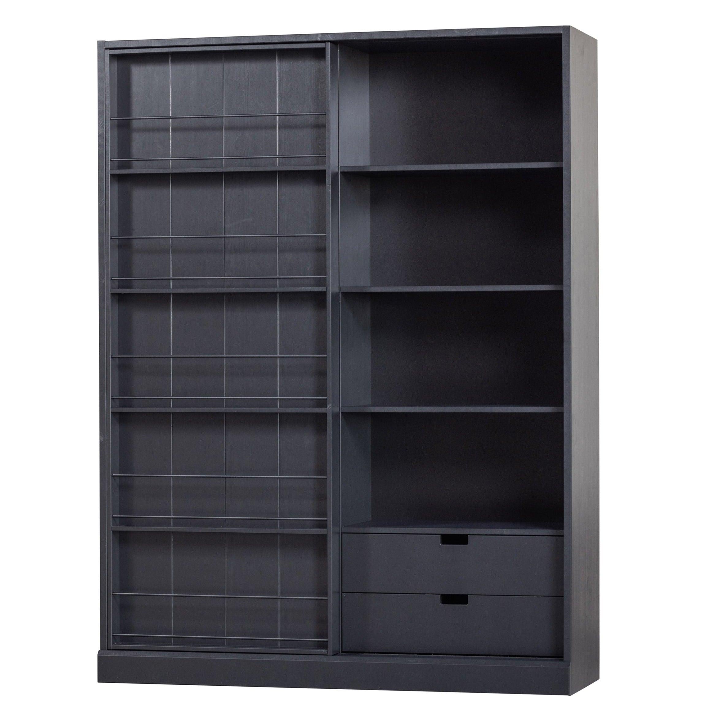 Szafa z drzwiami przesuwnymi SWING czarny Woood Exclusive Eye on Design