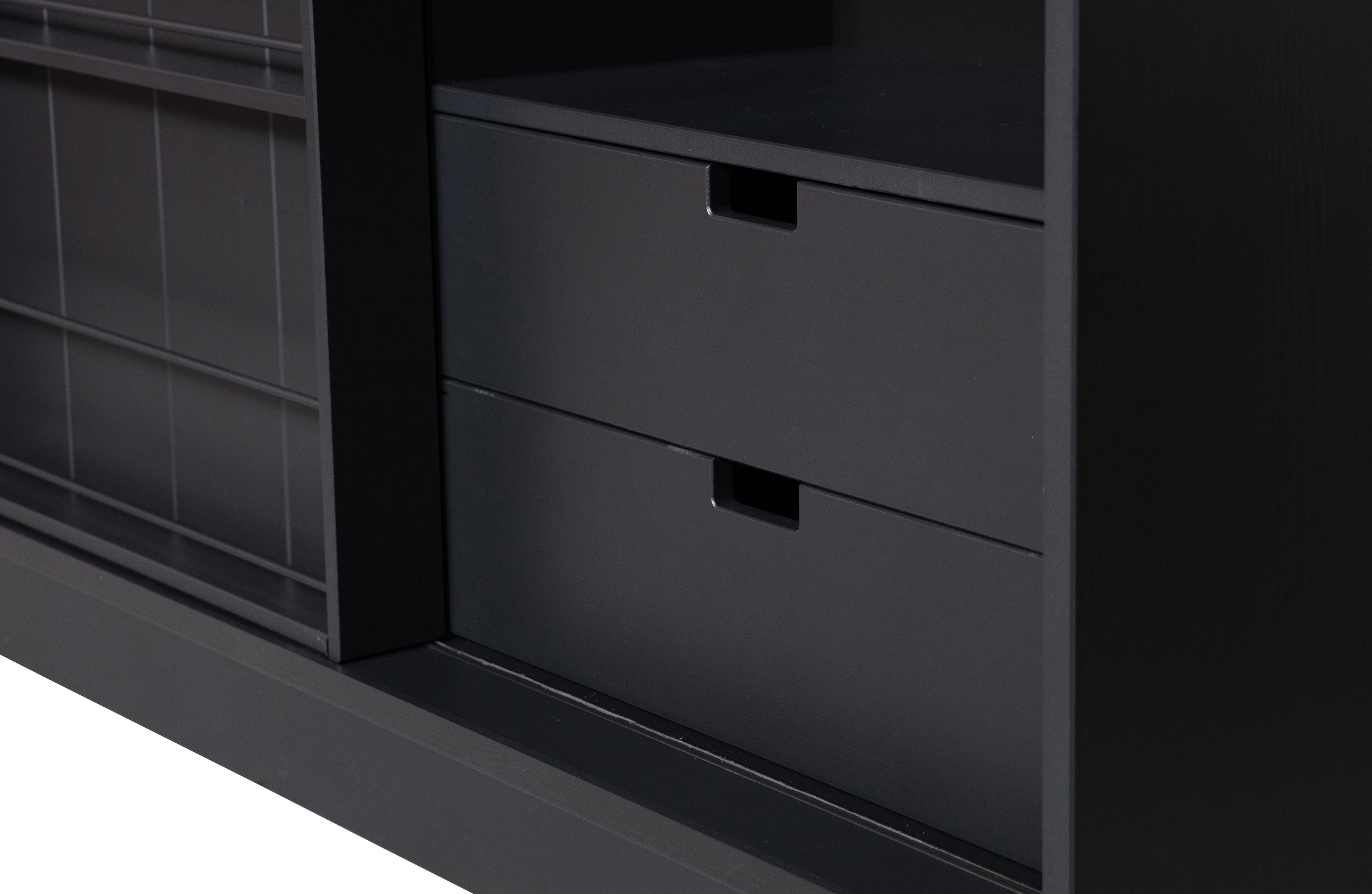 Szafa z drzwiami przesuwnymi SWING czarny Woood Exclusive Eye on Design