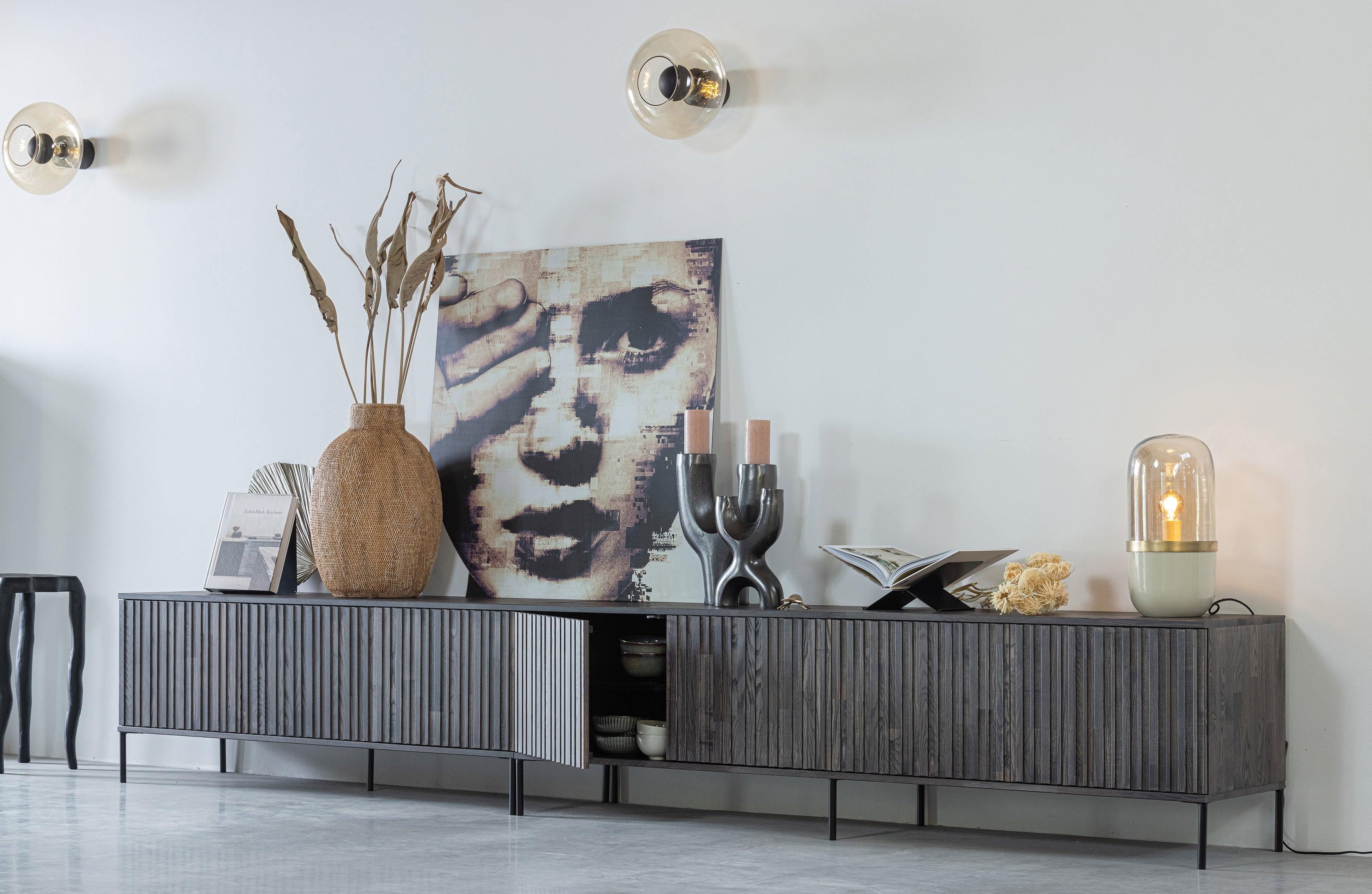 Szafka długa RTV GRAVURE drewno jesionowe Woood Exclusive Eye on Design