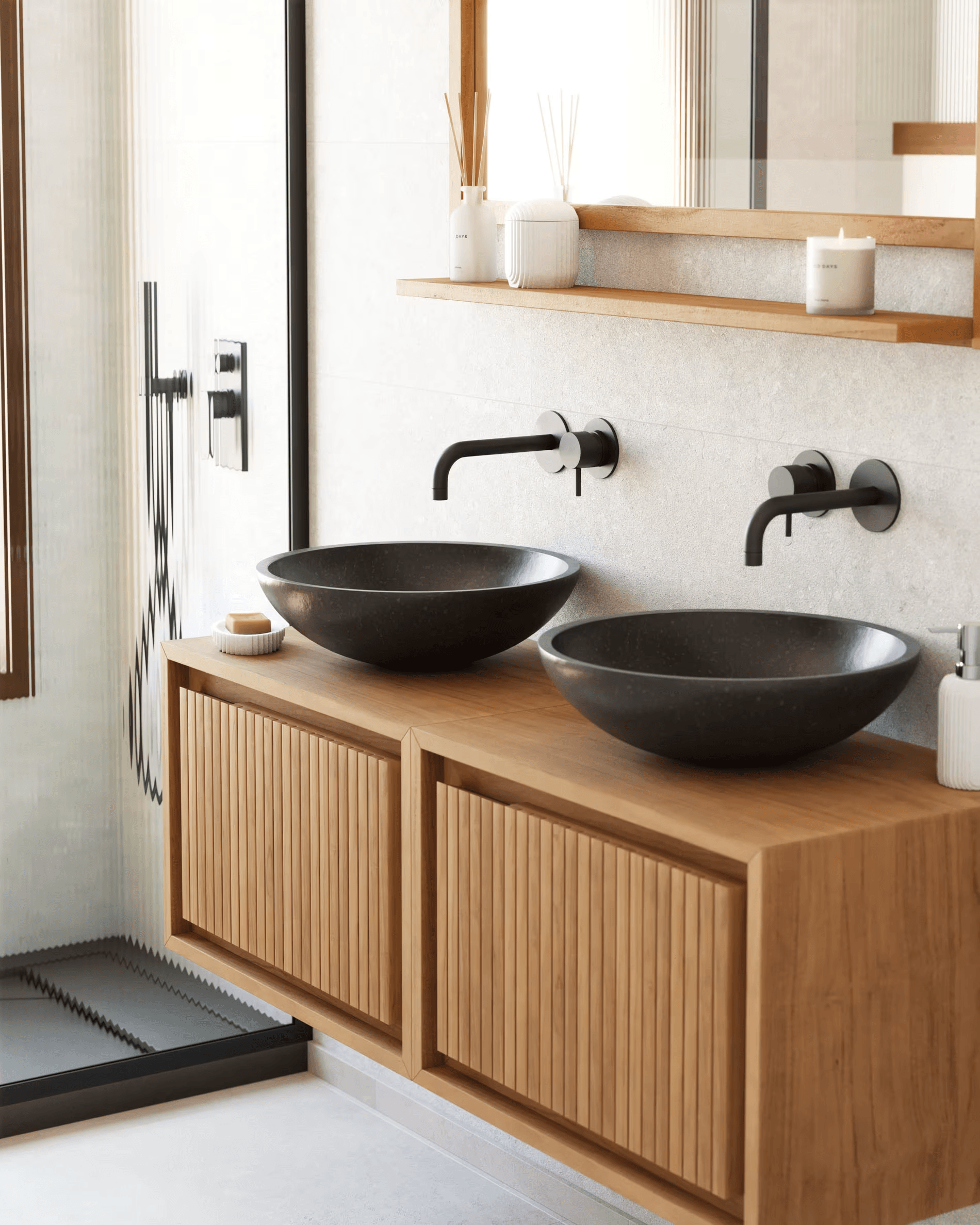 Szafka łazienkowa TACIANA lite drewno tekowe La Forma Eye on Design