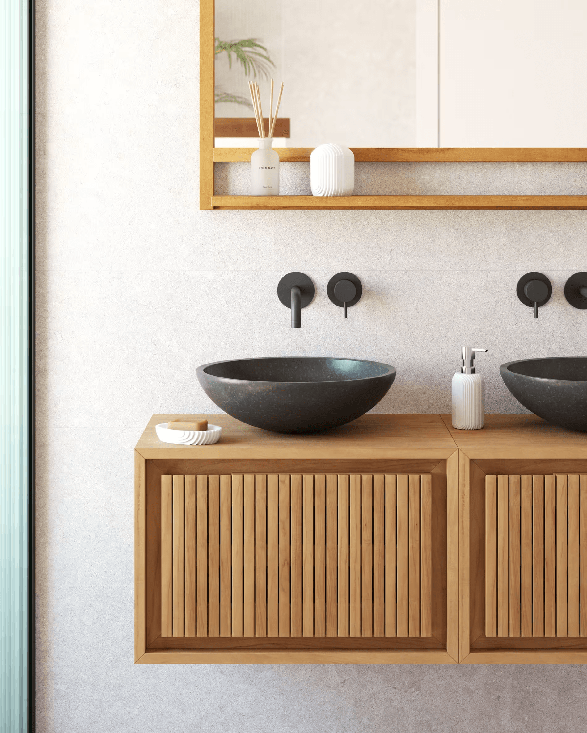 Szafka łazienkowa TACIANA lite drewno tekowe La Forma Eye on Design