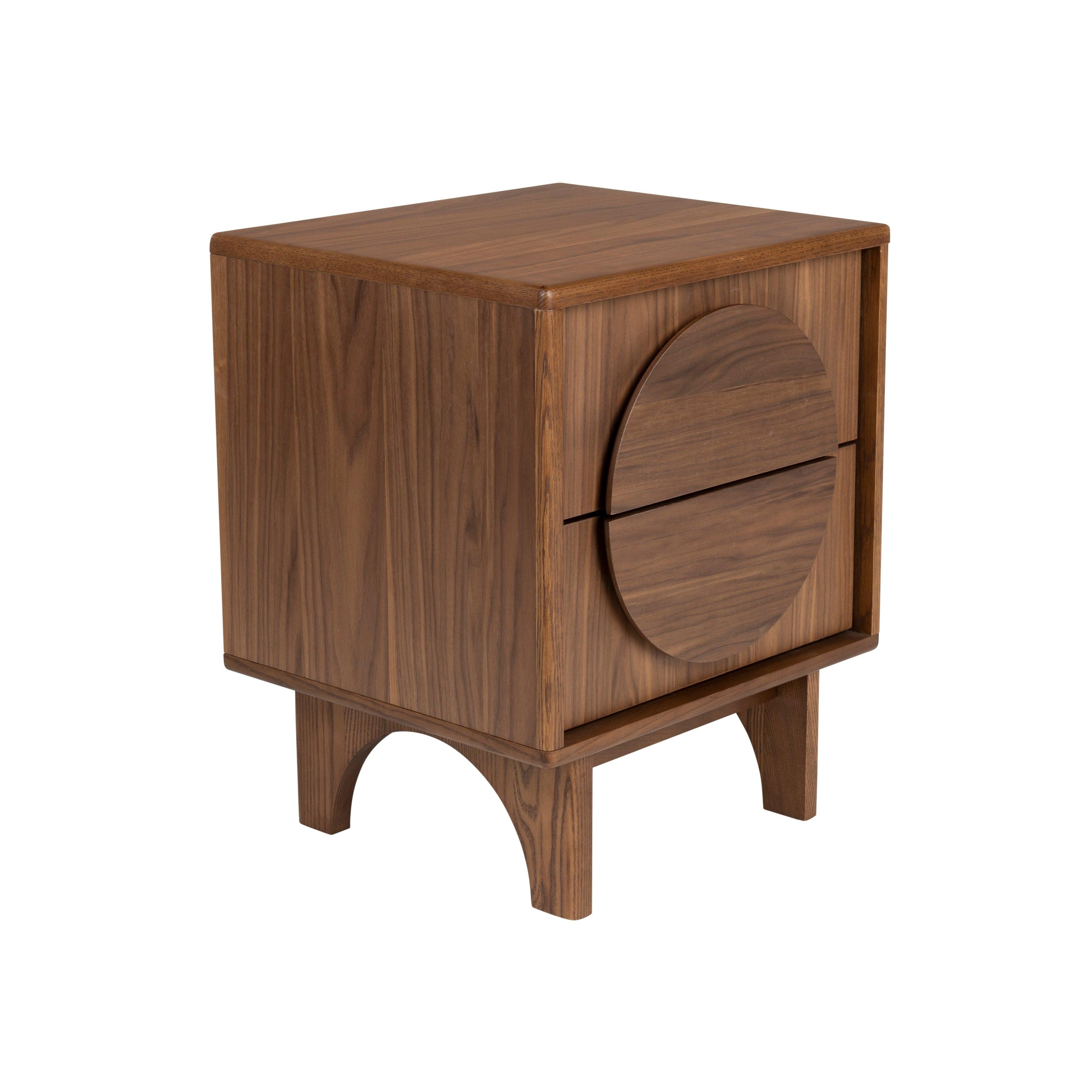 Szafka nocna GROOVE orzech Zuiver Eye on Design