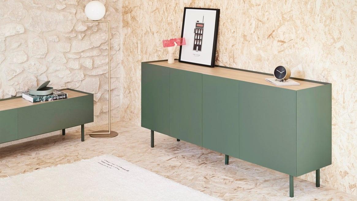 Szafka RTV ARISTA zielony Teulat Eye on Design