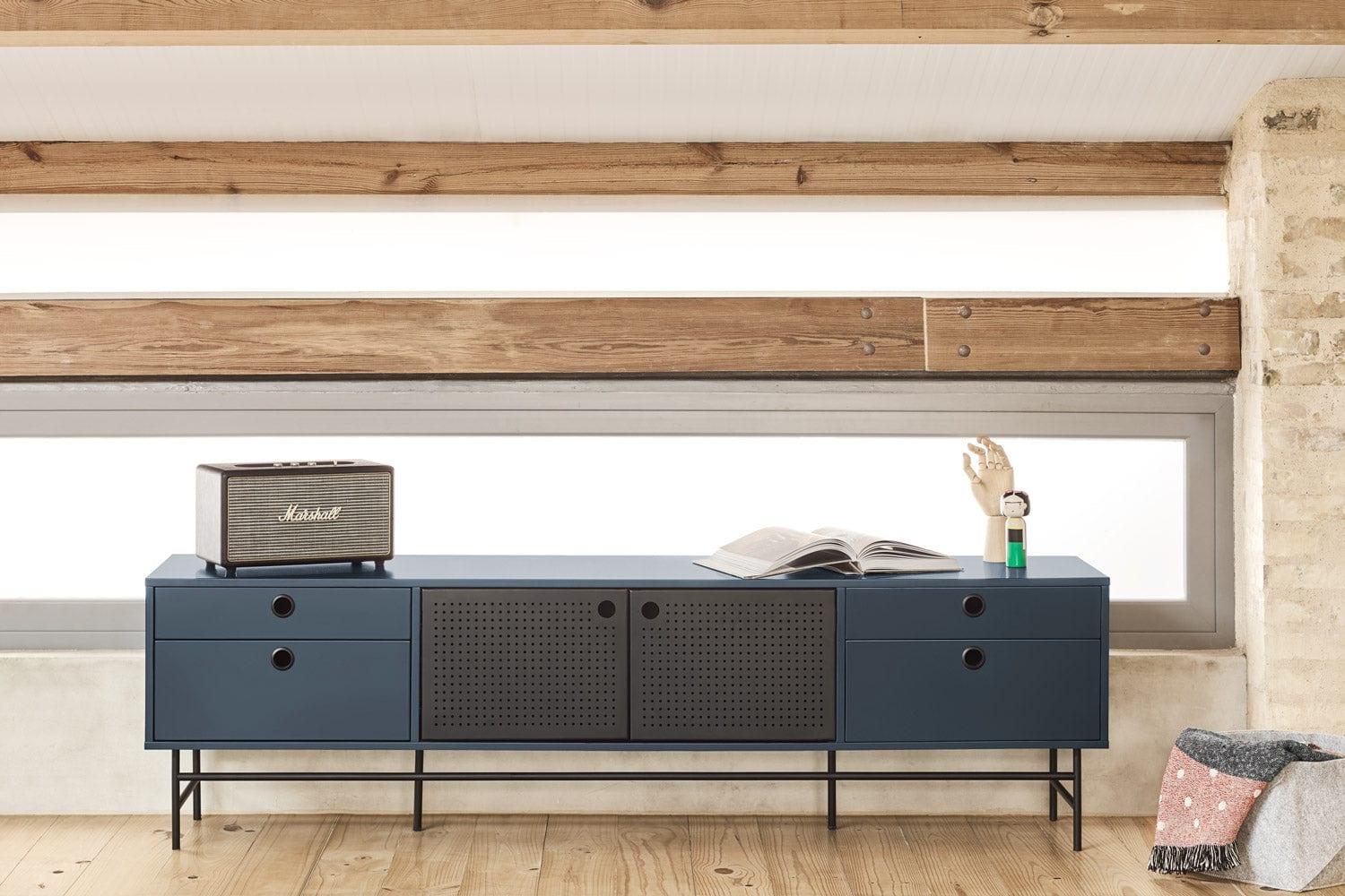 Szafka RTV PUNTO ciemnoniebieski Teulat Eye on Design