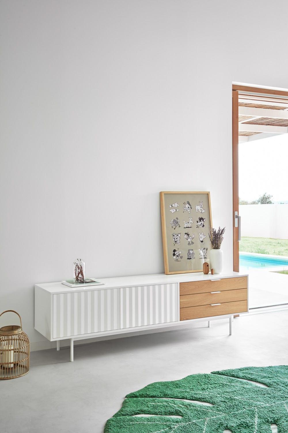 Szafka RTV SIERRA 2D biały Teulat Eye on Design