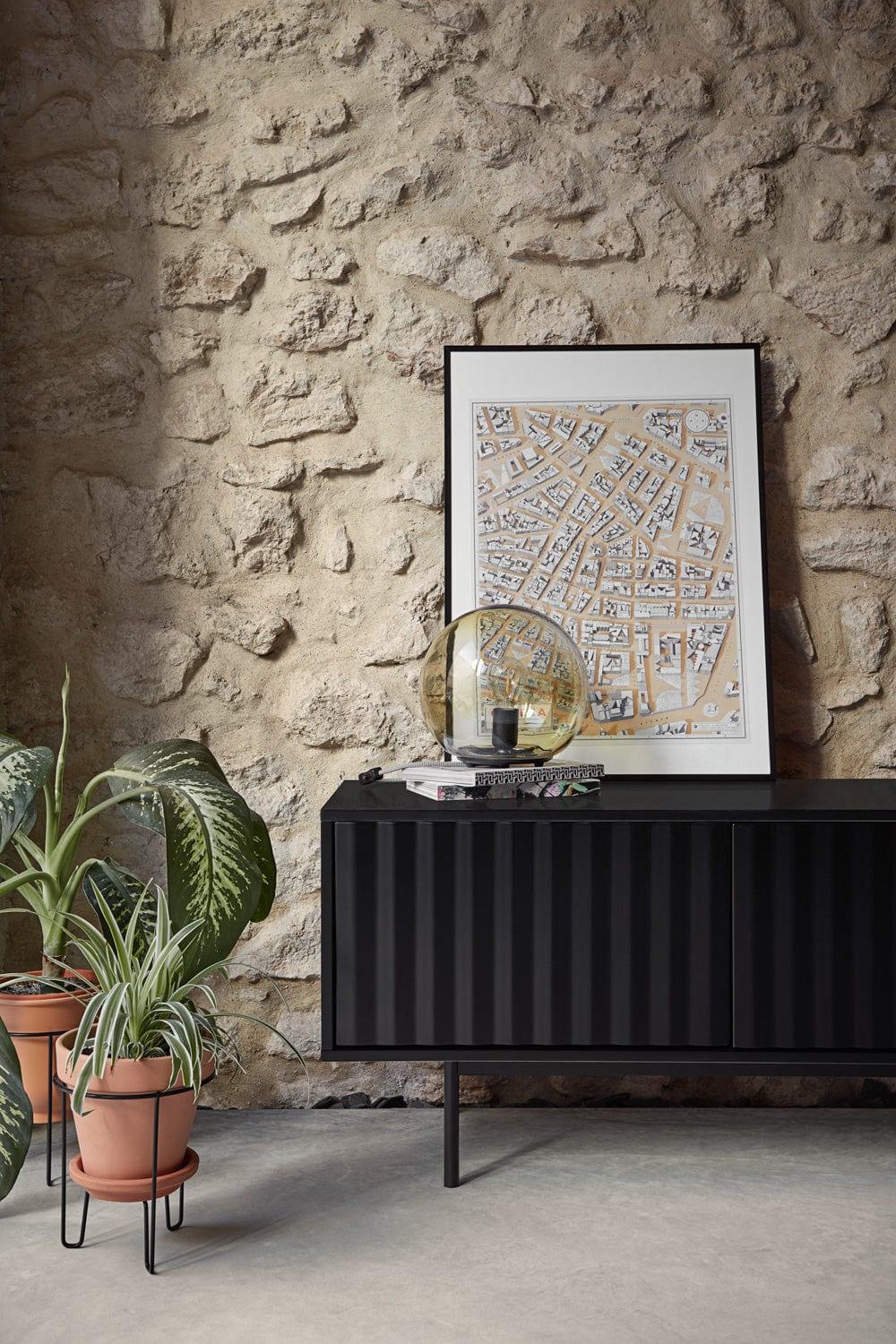 Szafka RTV SIERRA 2D czarny Teulat Eye on Design