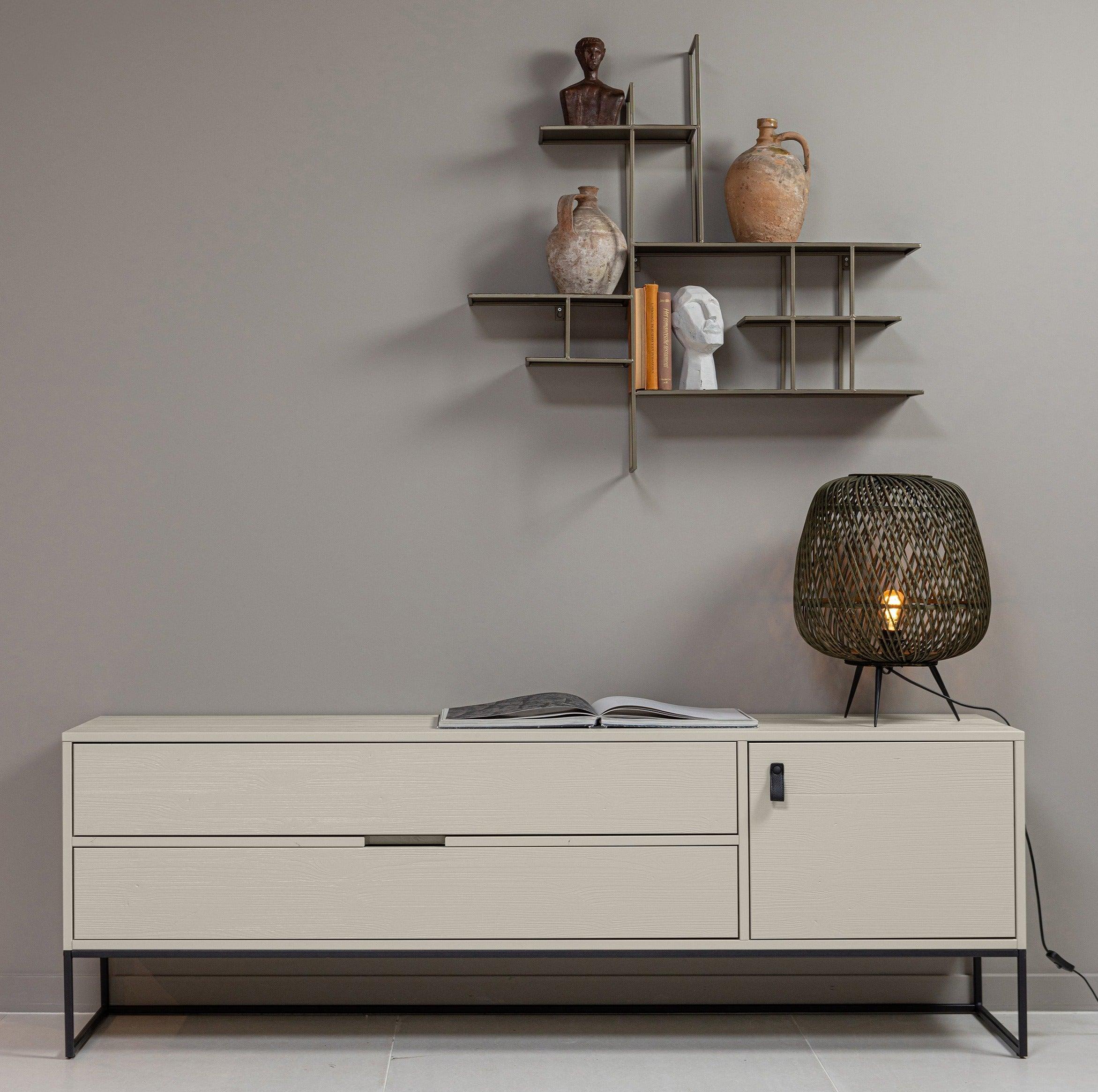 Szafka RTV SILAS popielaty Woood Eye on Design