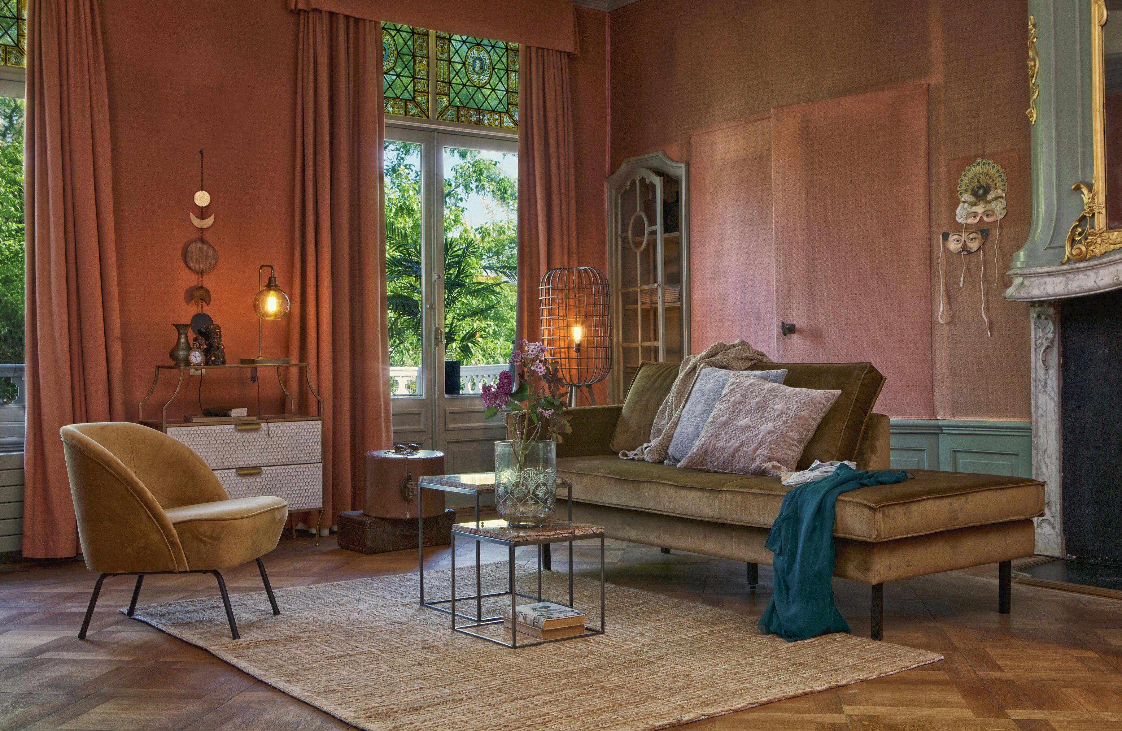 Szezlong aksamitny lewostronny RODEO antracytowy Be Pure Eye on Design