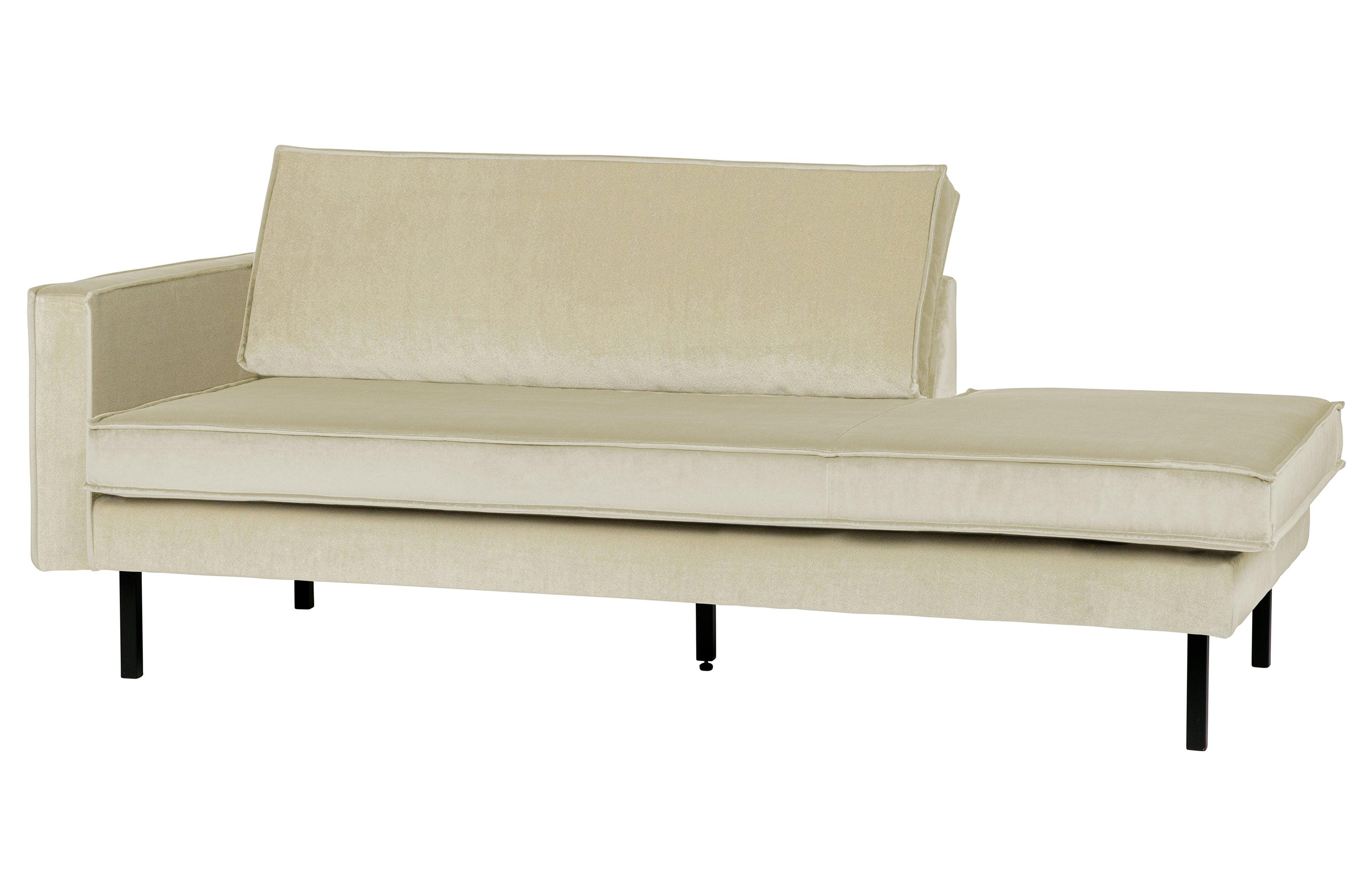 Szezlong aksamitny lewostronny RODEO pistacjowy Be Pure Eye on Design