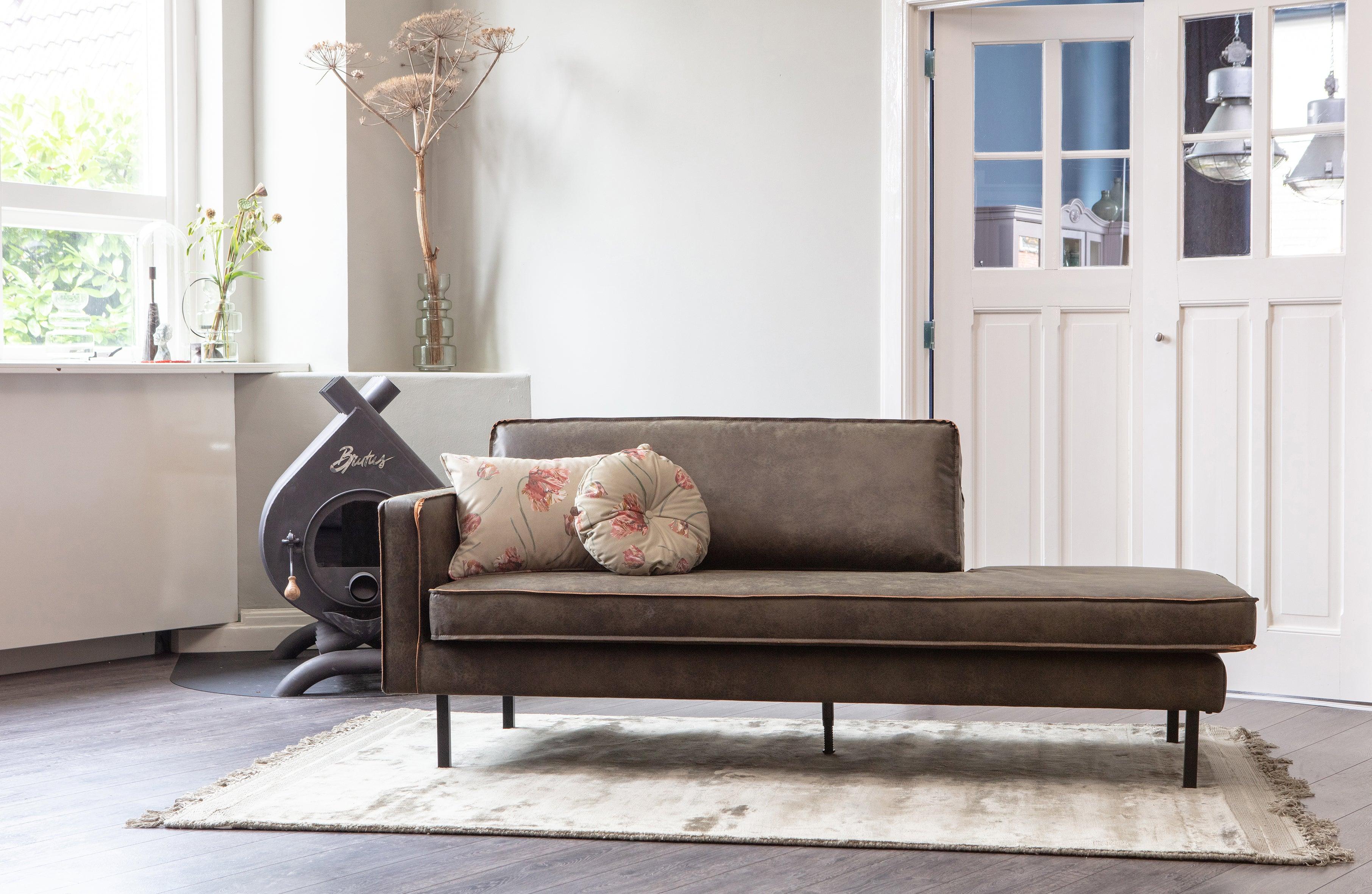 Szezlong aksamitny lewostronny RODEO pistacjowy Be Pure Eye on Design