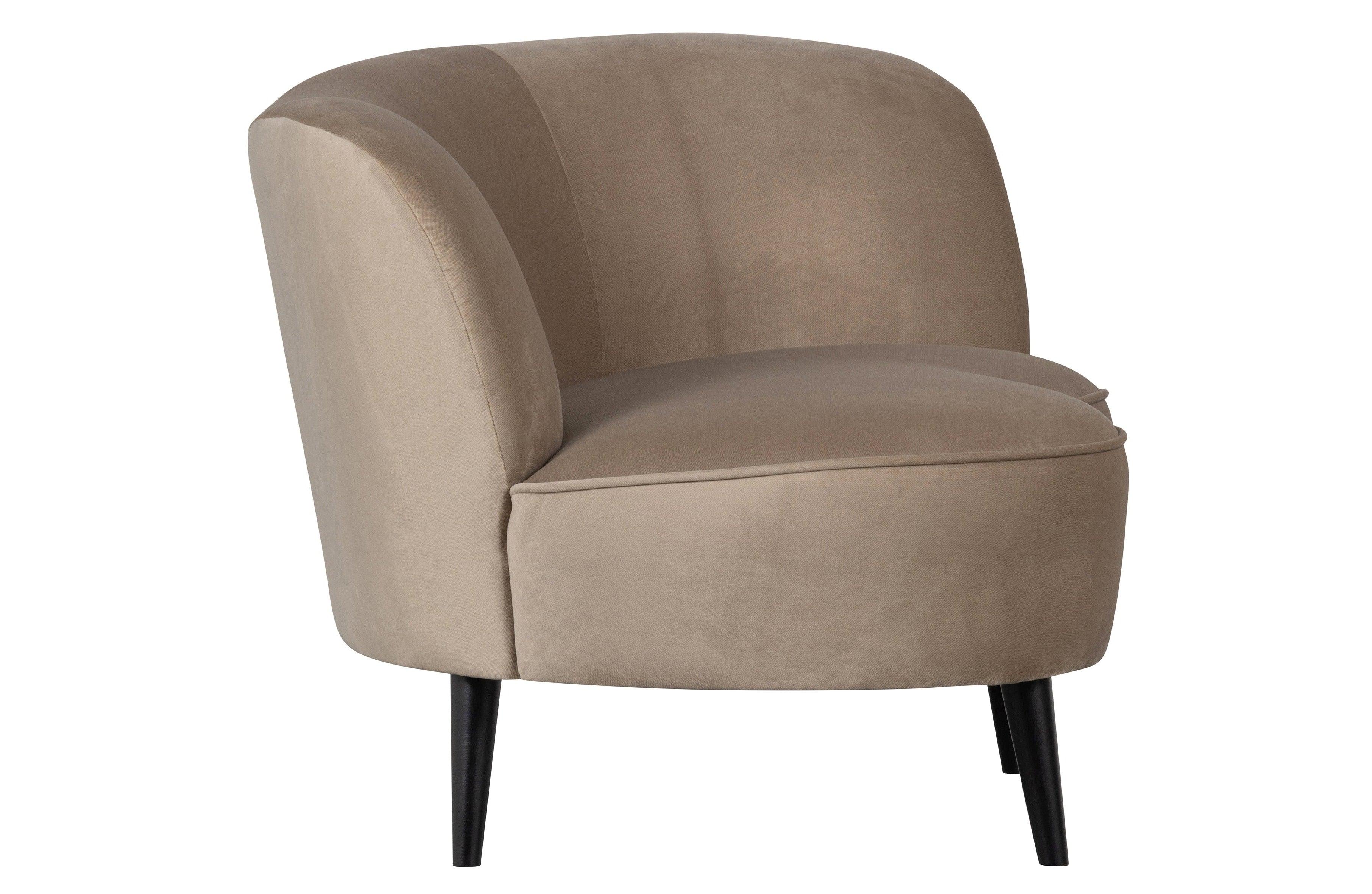 Szezlong aksamitny prawostronny SARA khaki Woood Eye on Design