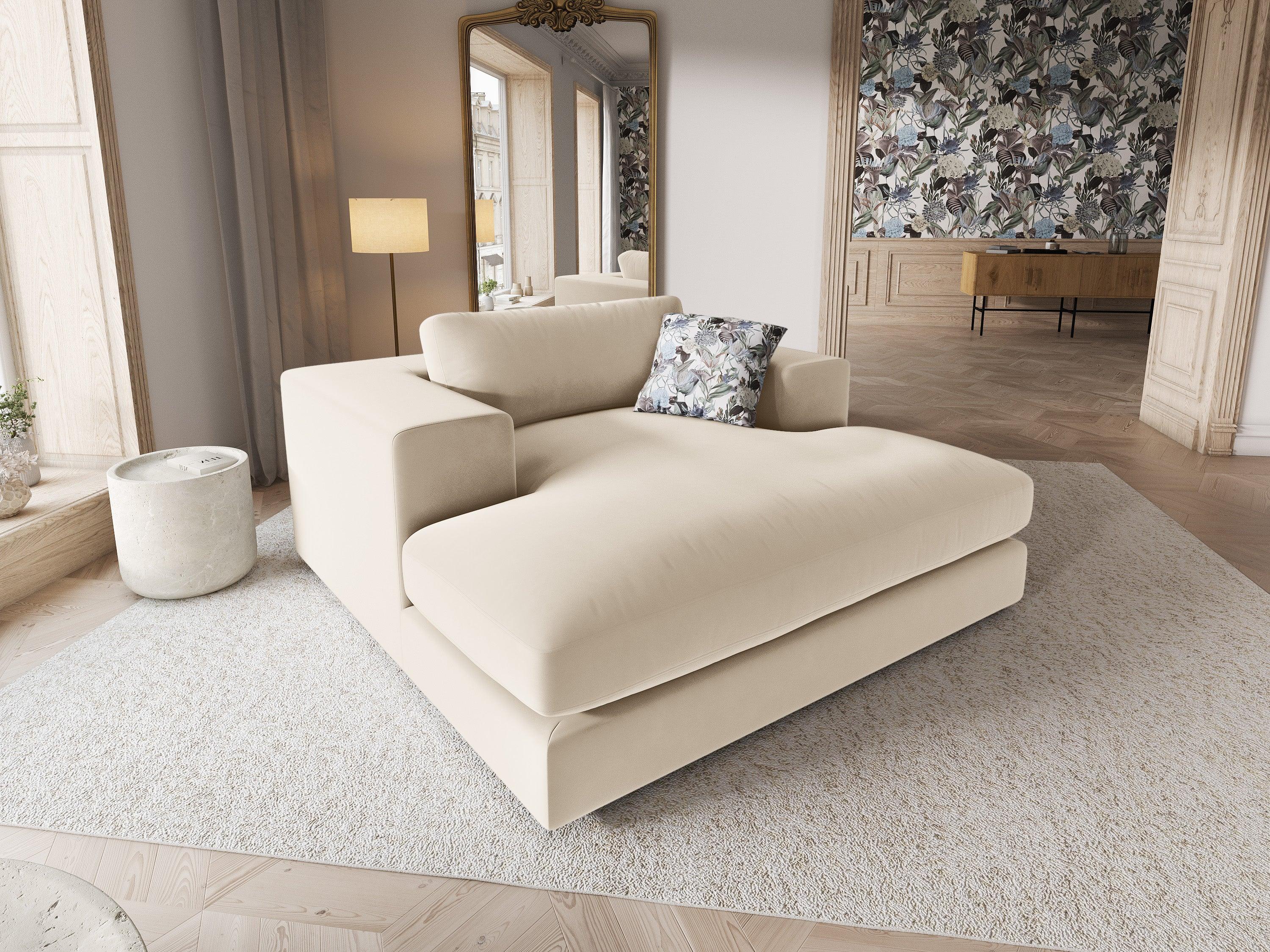 Szezlong aksamitny TENDANCE beżowy CXL by Christian Lacroix Eye on Design