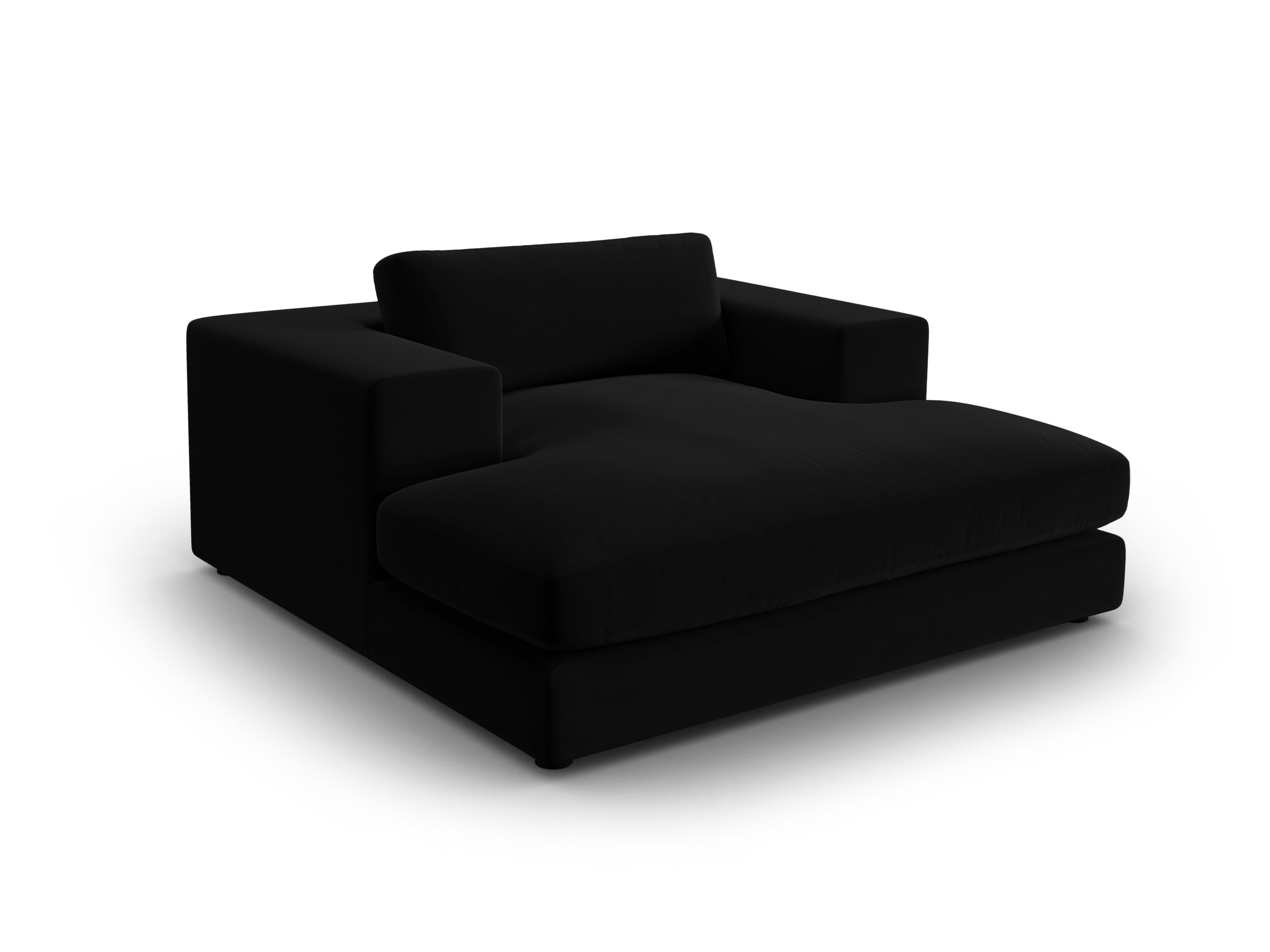 Szezlong aksamitny TENDANCE czarny CXL by Christian Lacroix Eye on Design