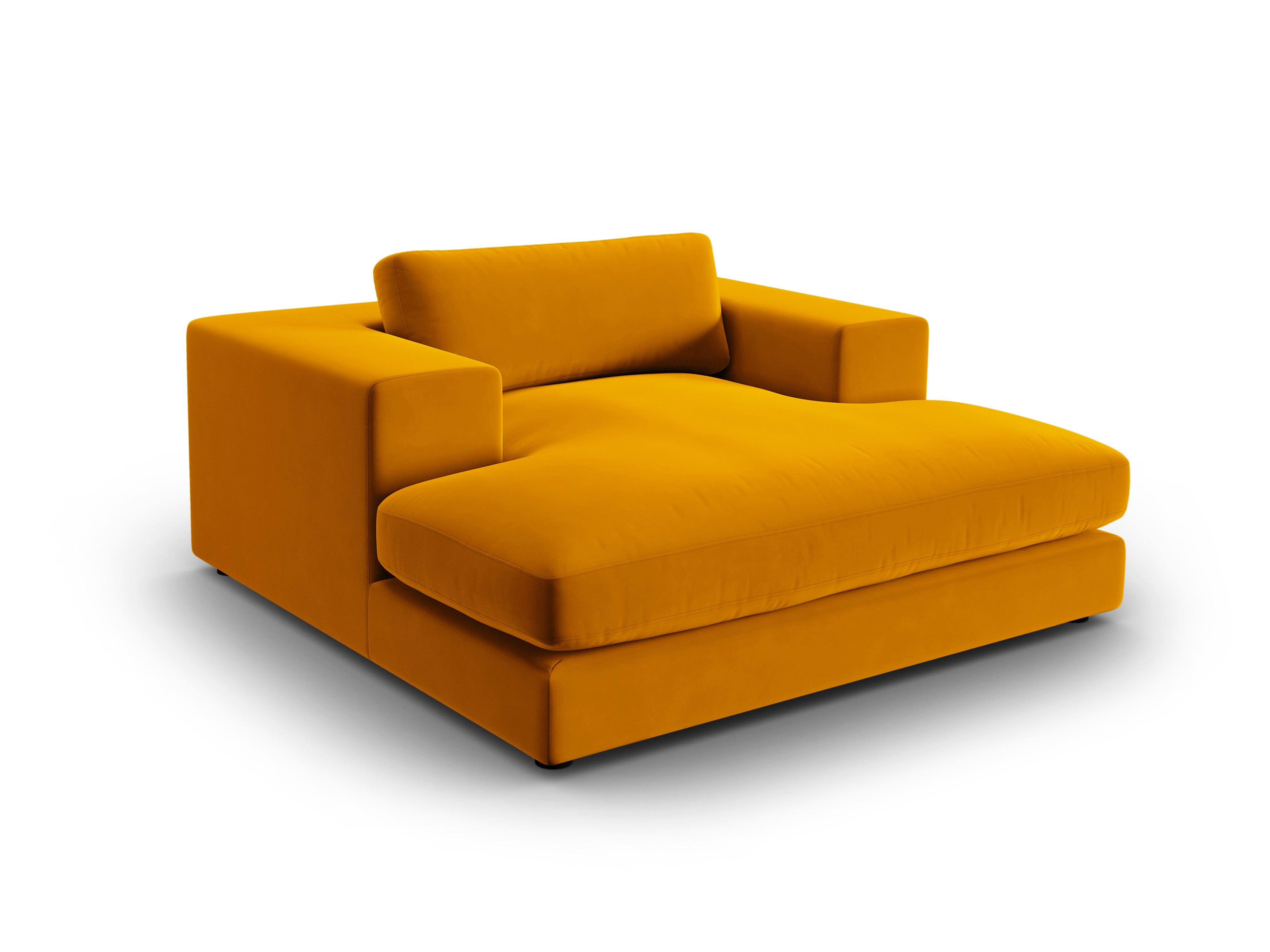 Szezlong aksamitny TENDANCE musztardowy CXL by Christian Lacroix Eye on Design