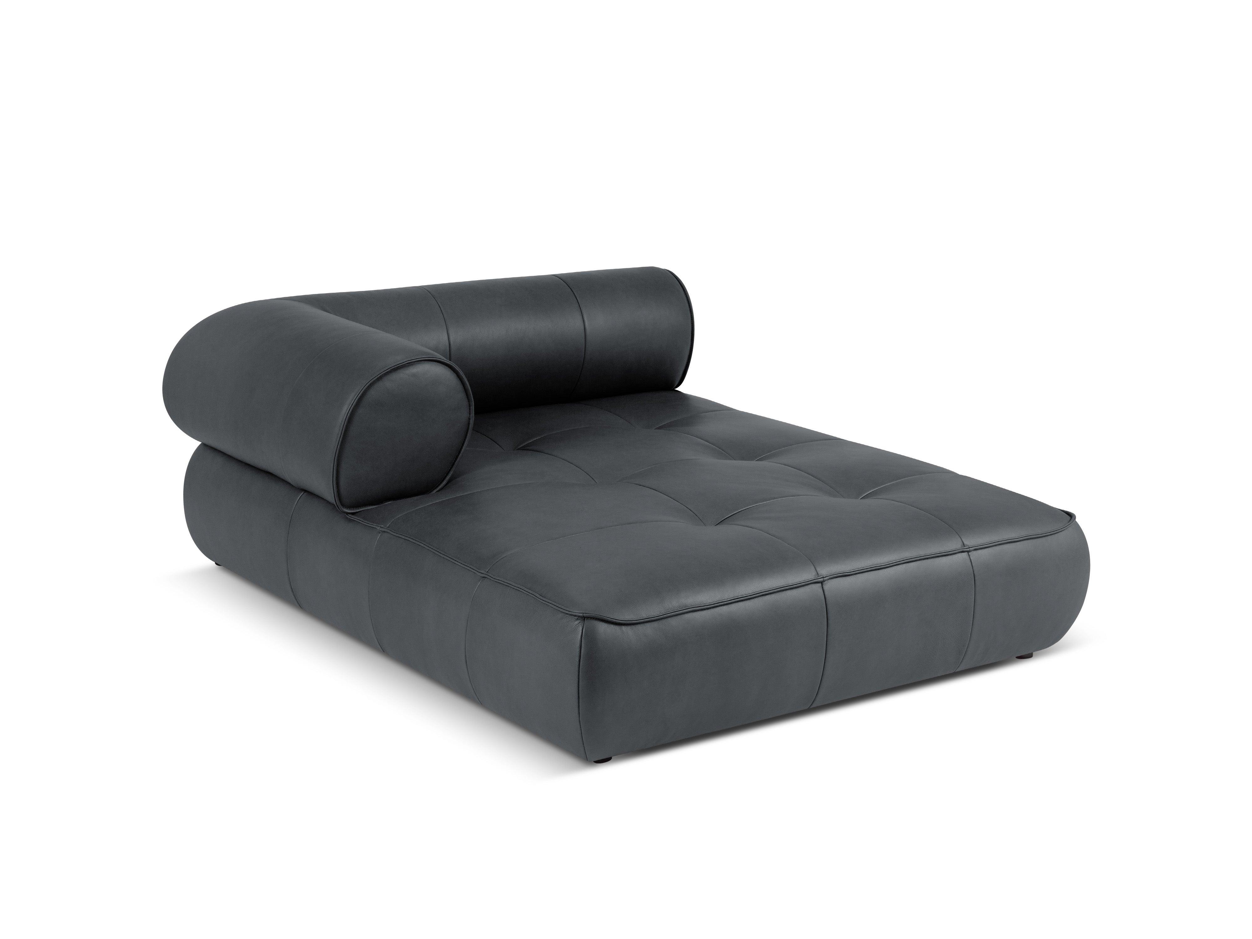 Szezlong skórzany lewostronny LILY grafitowy Maison Heritage Eye on Design