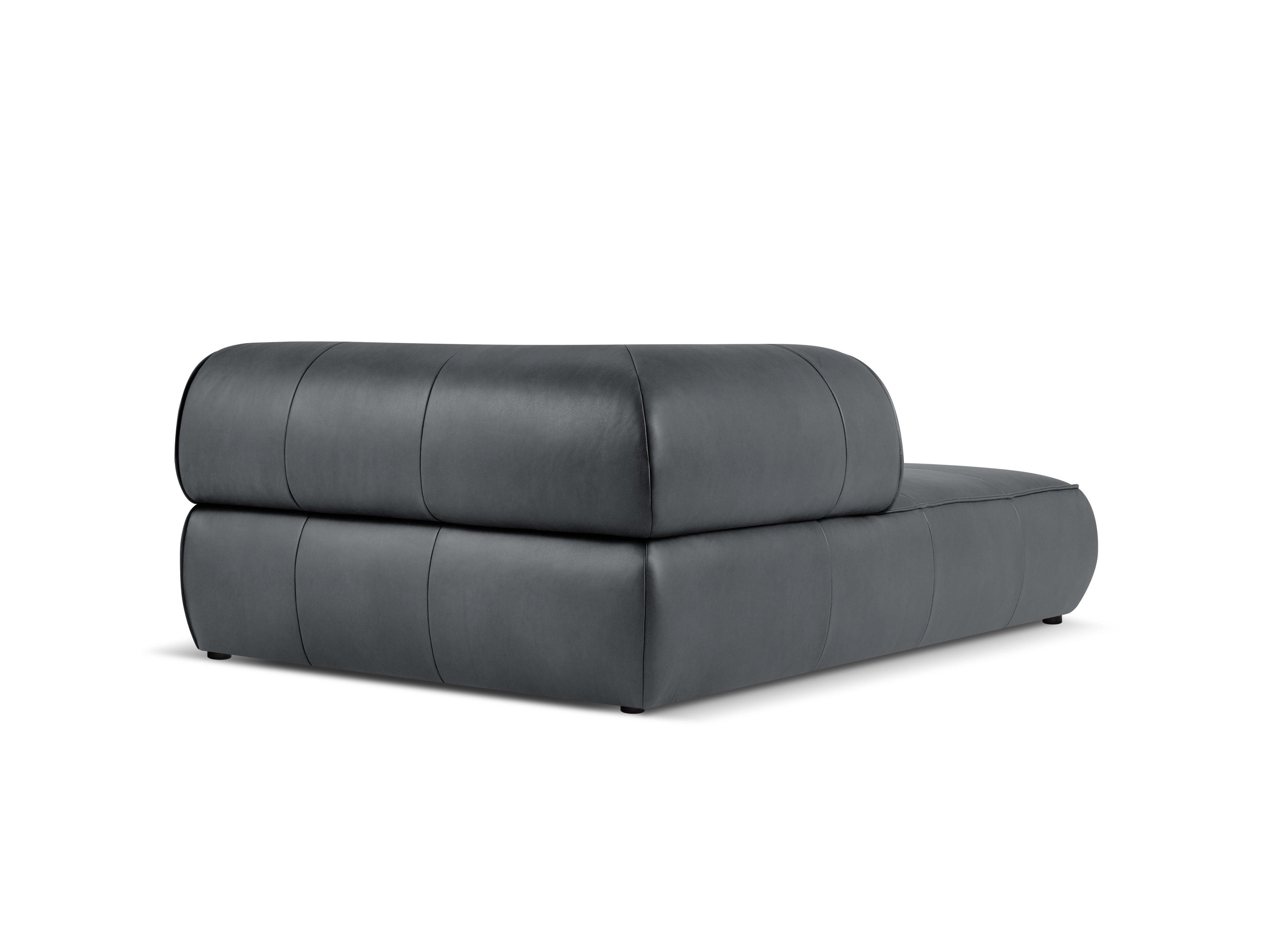 Szezlong skórzany lewostronny LILY grafitowy Maison Heritage Eye on Design