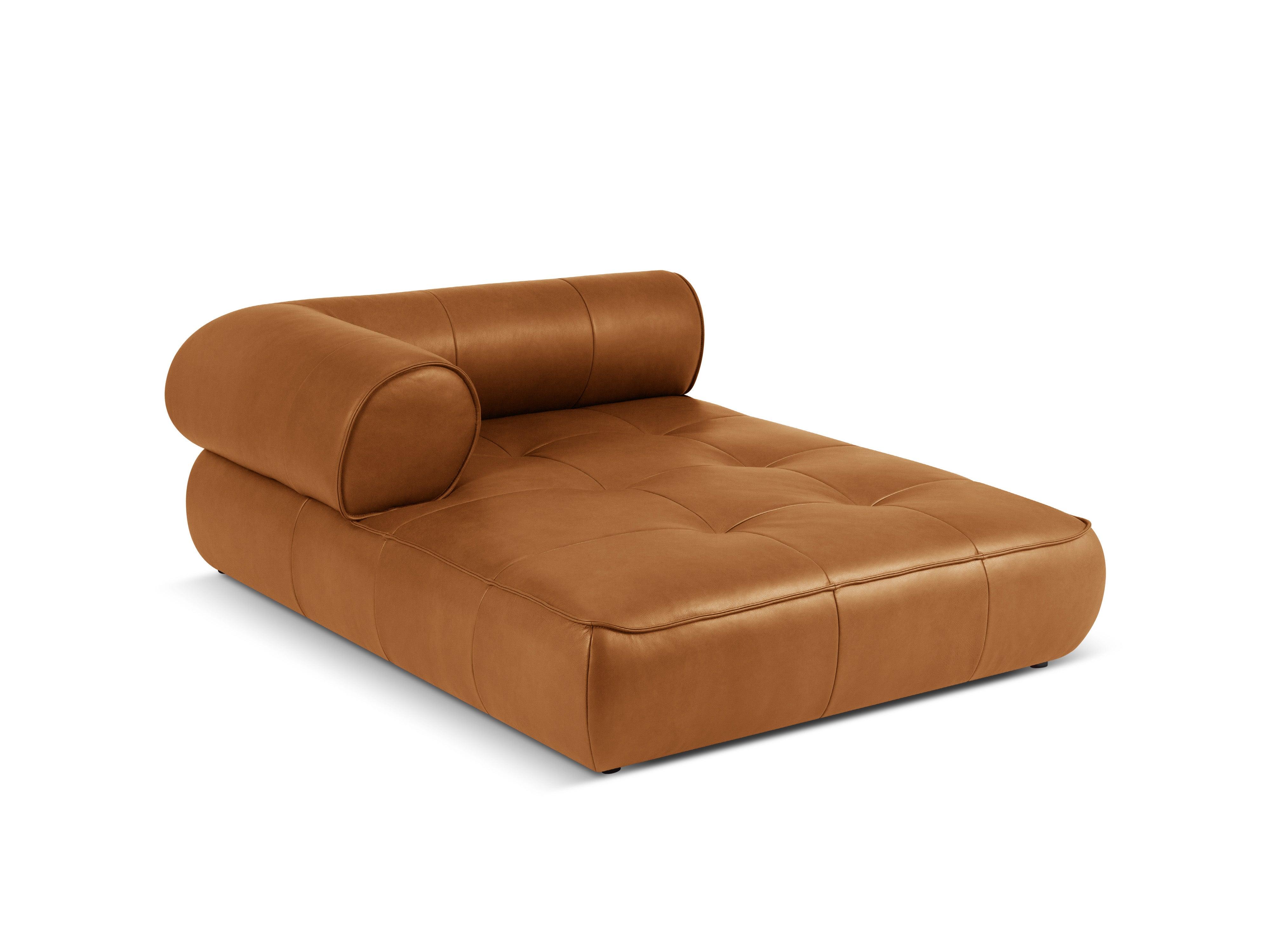 Szezlong skórzany lewostronny LILY koniakowy Maison Heritage Eye on Design