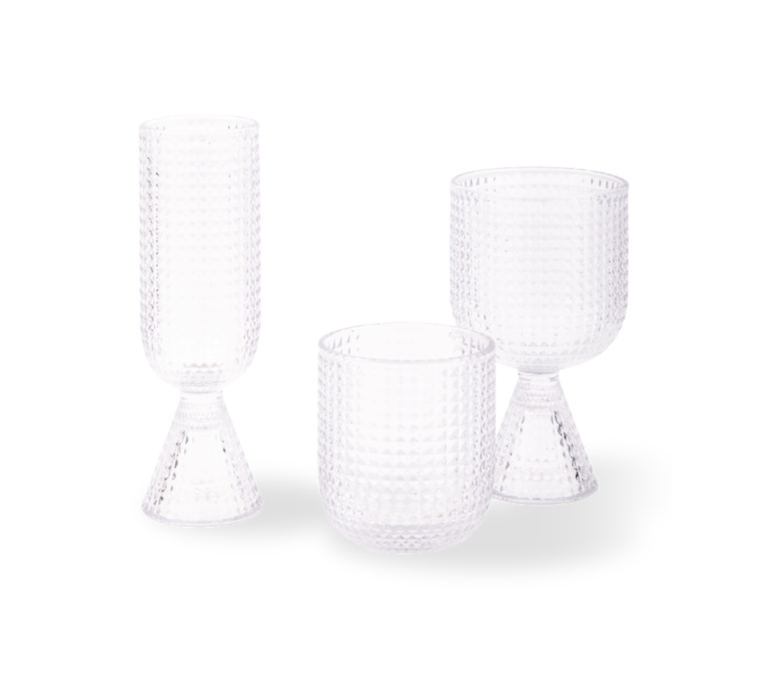 Súprava pohárov ROOFTOP sklo