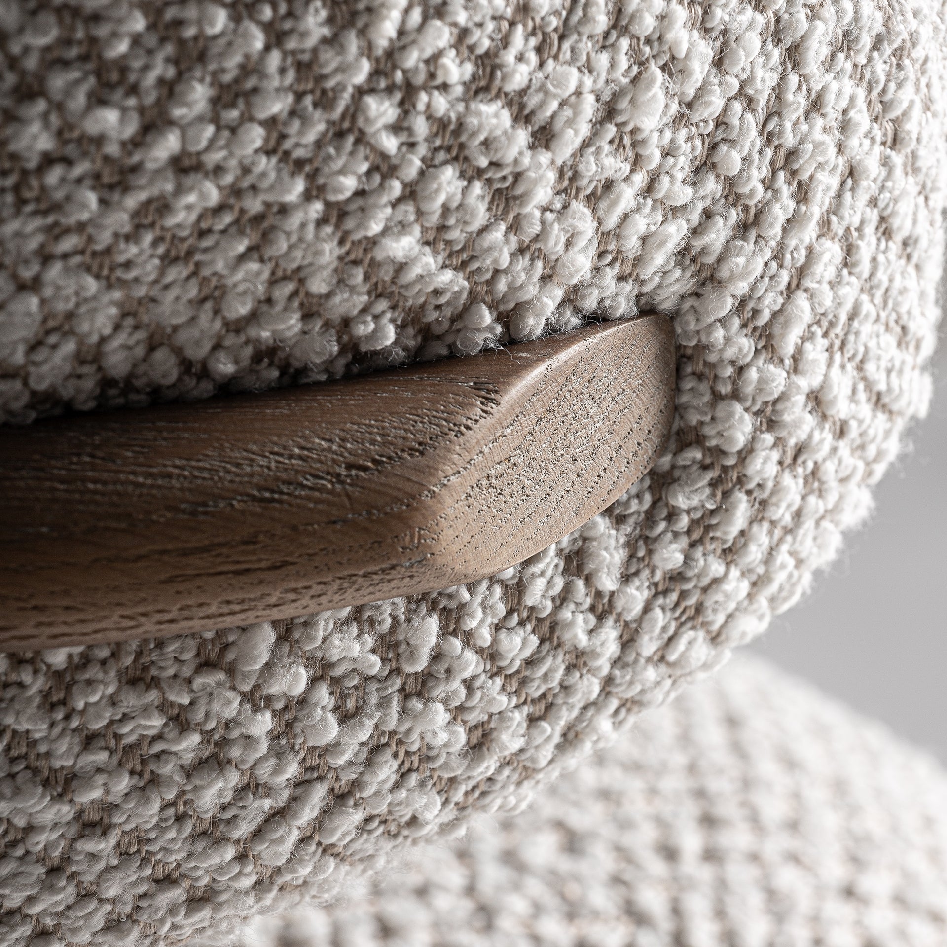 ERLEC Stool in Light Beige with Dark Ash Base