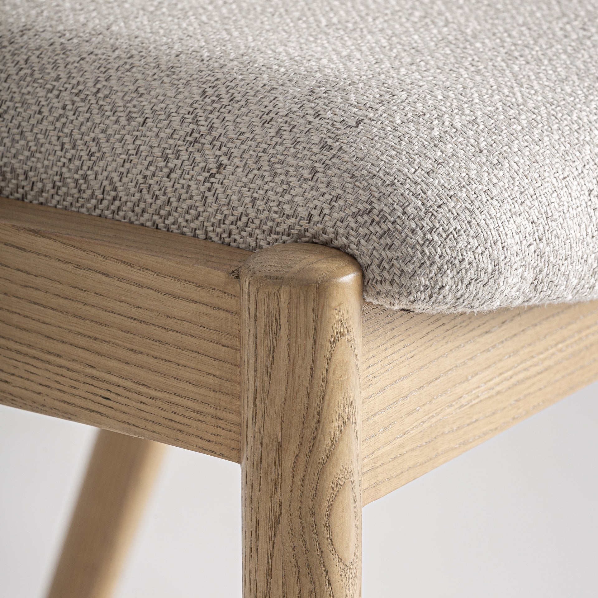 NAMUR Bar Stool Beige with Ash Base