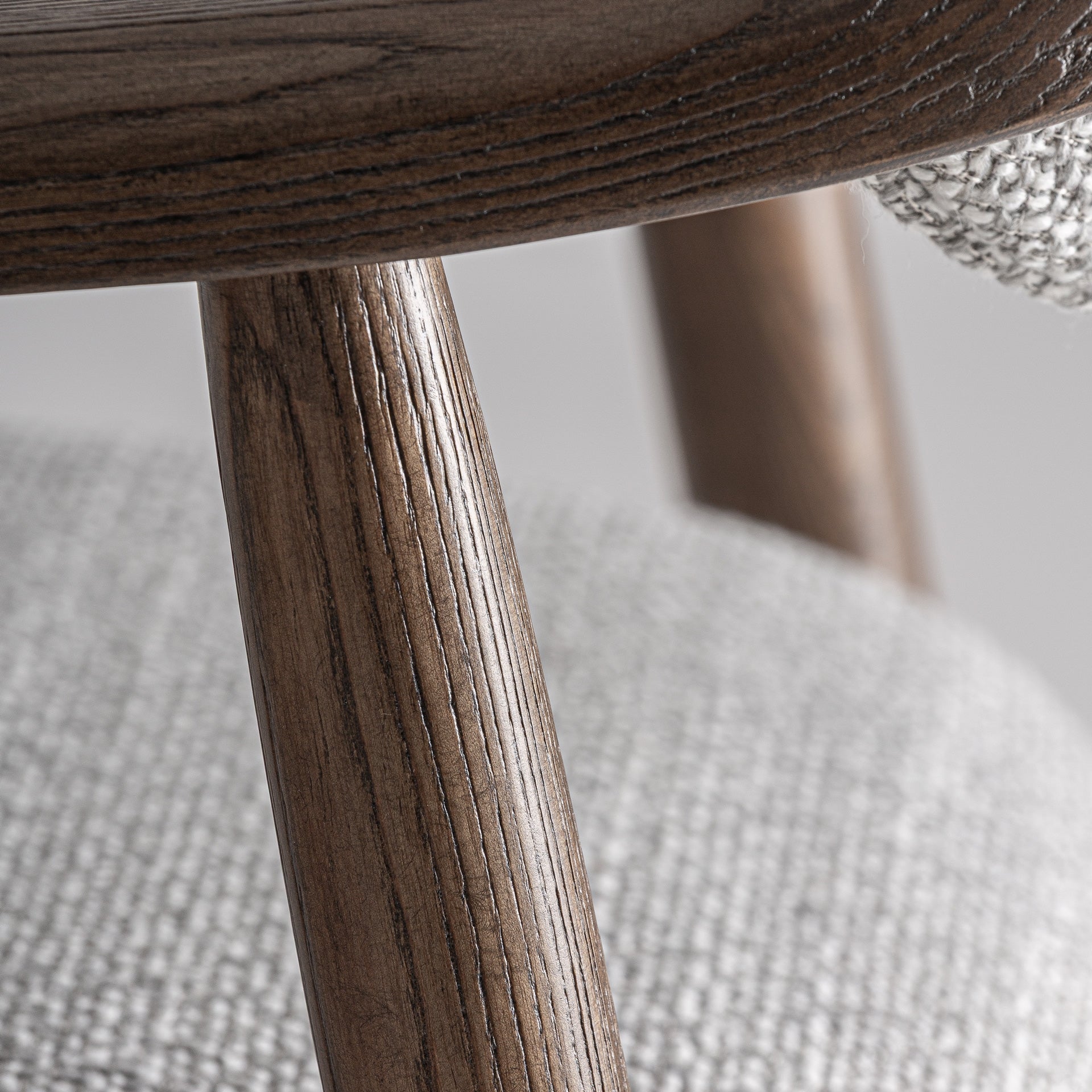 TERNAT Bar Stool Gray with Ash Base