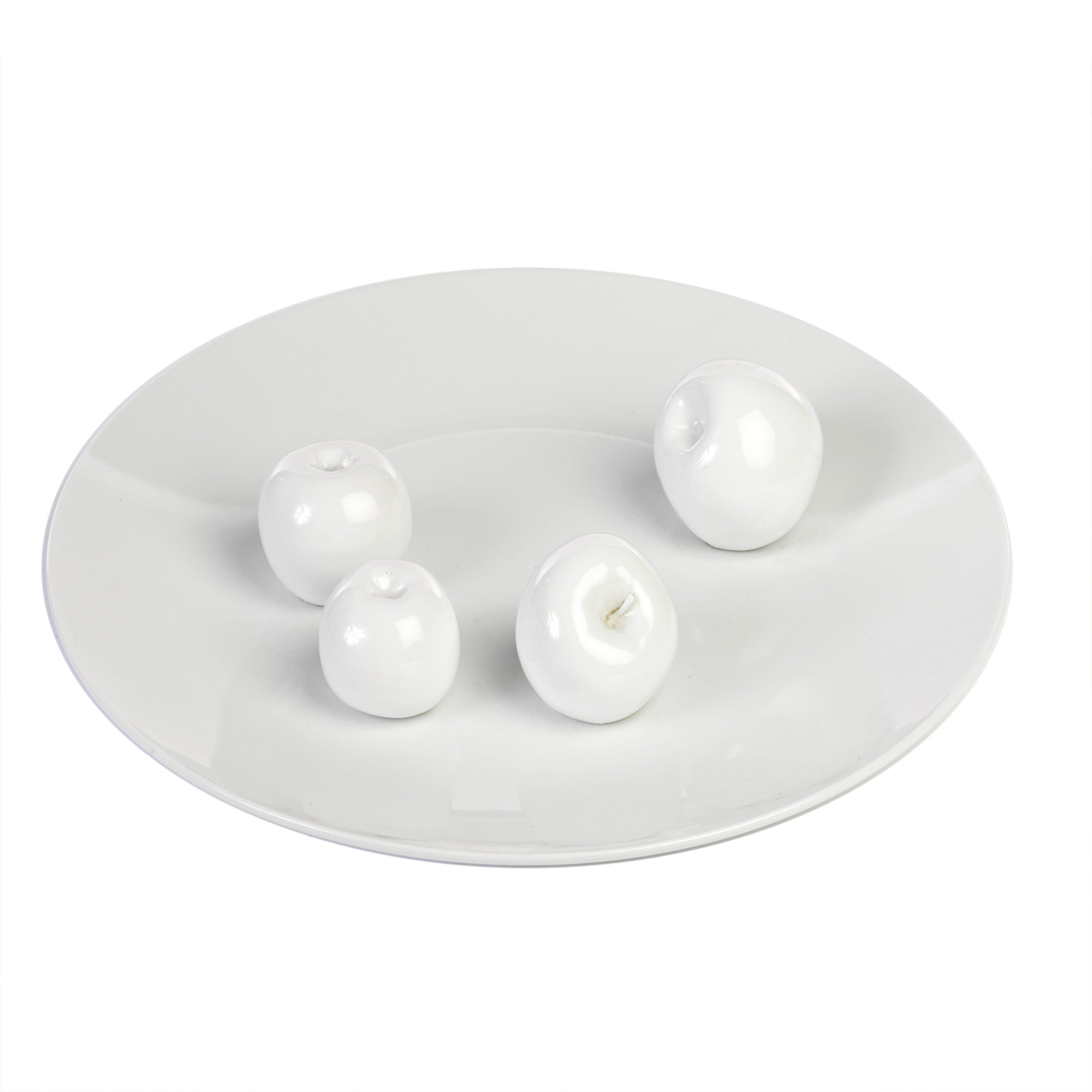 Talerz APPLES biały Pols Potten Eye on Design