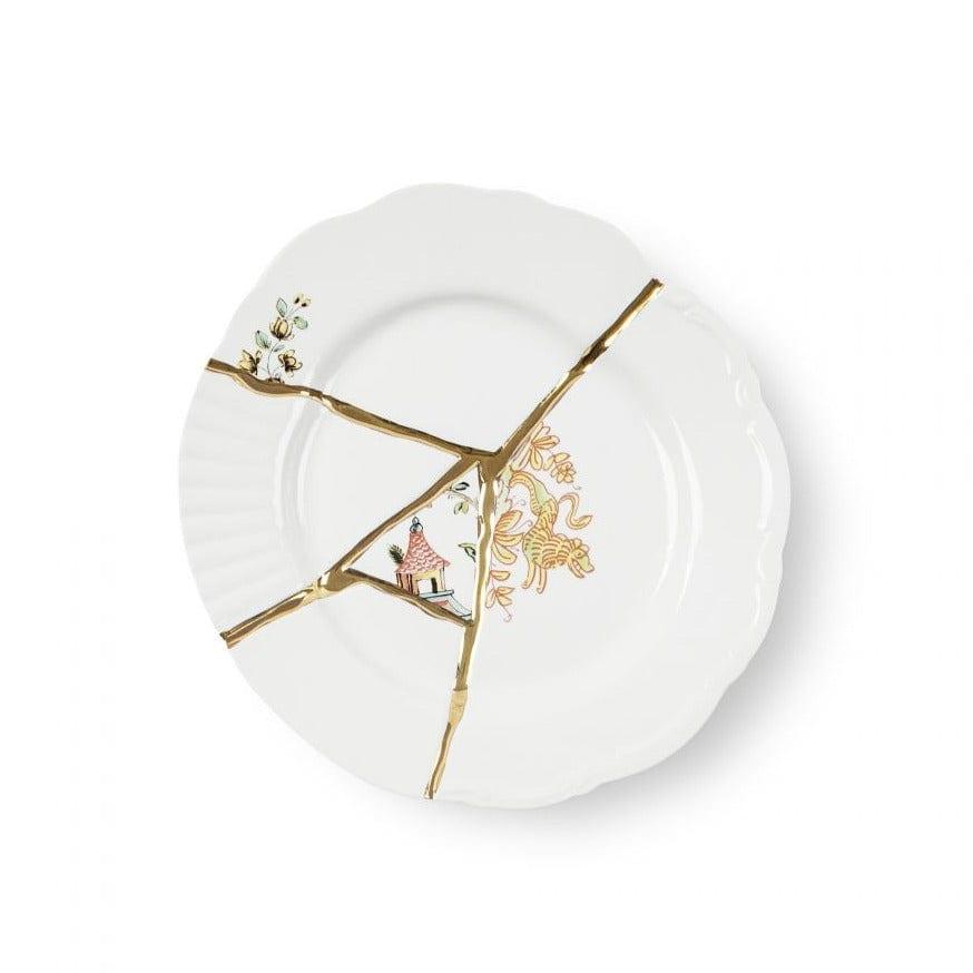 Talerz deserowy KINTSUGI porcelanowy Seletti Eye on Design