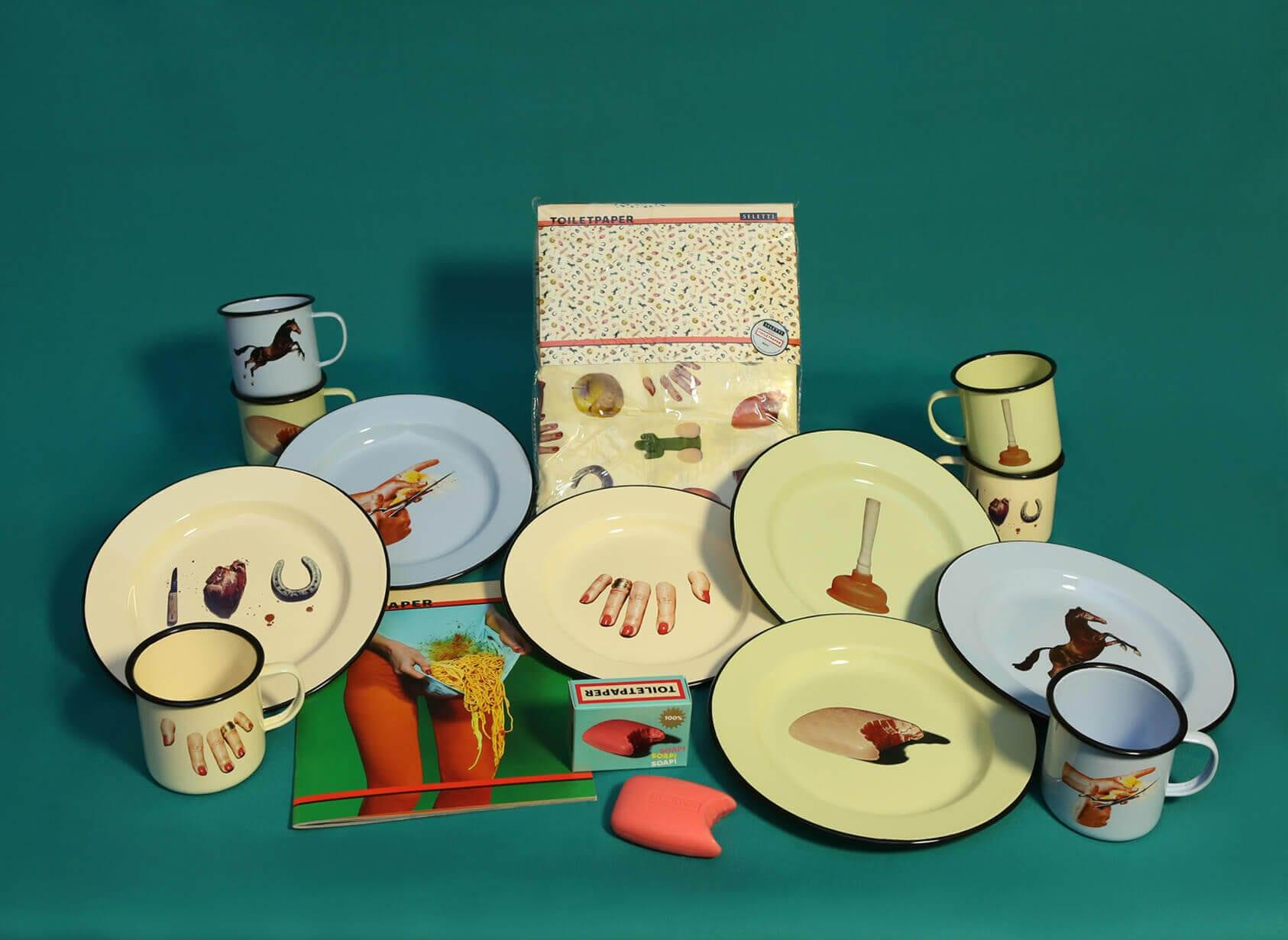 Talerz emaliowany BIRD niebieski Seletti Eye on Design