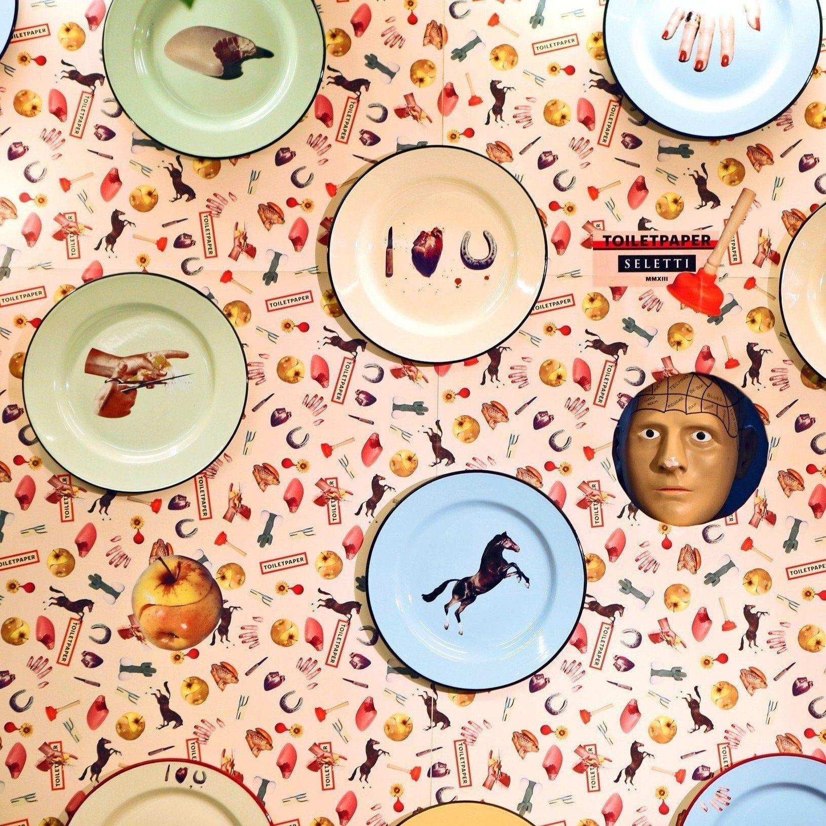 Talerz emaliowany HORSE niebieski Seletti Eye on Design