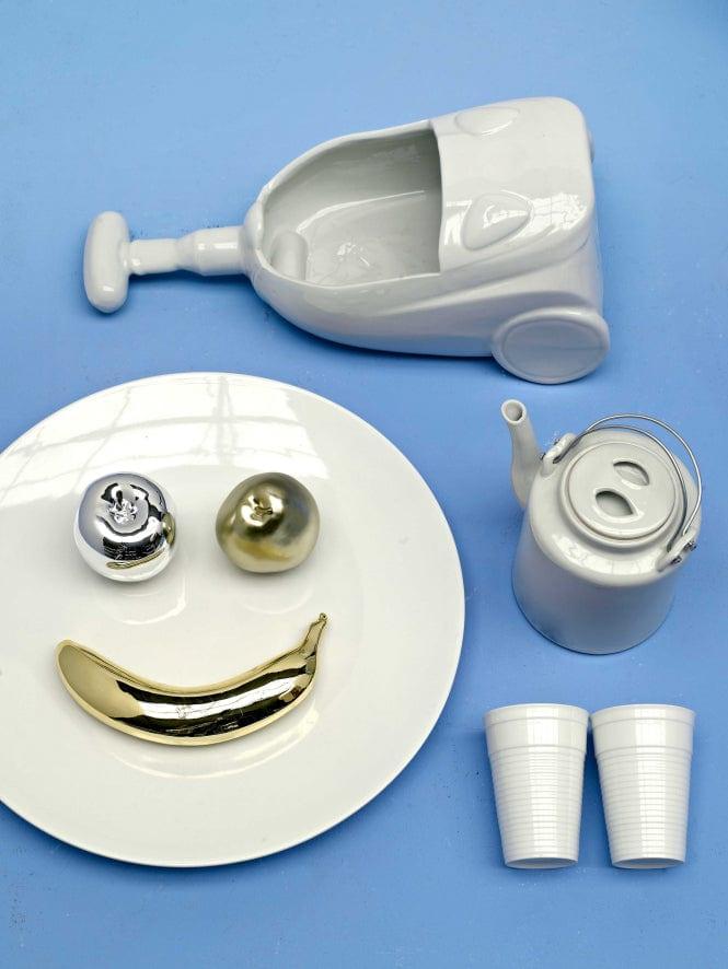 Talerz FRUIT SMILE biała porcelana Pols Potten Eye on Design