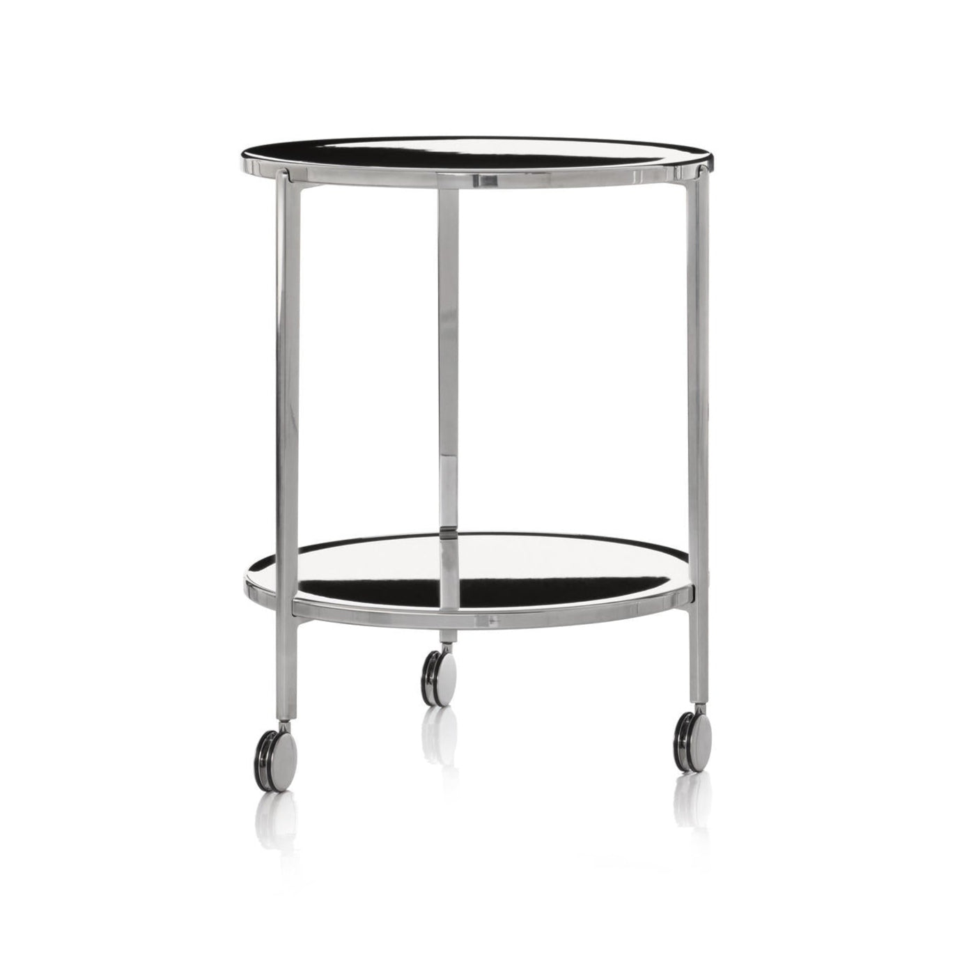 TAMBOUR side table polished aluminum